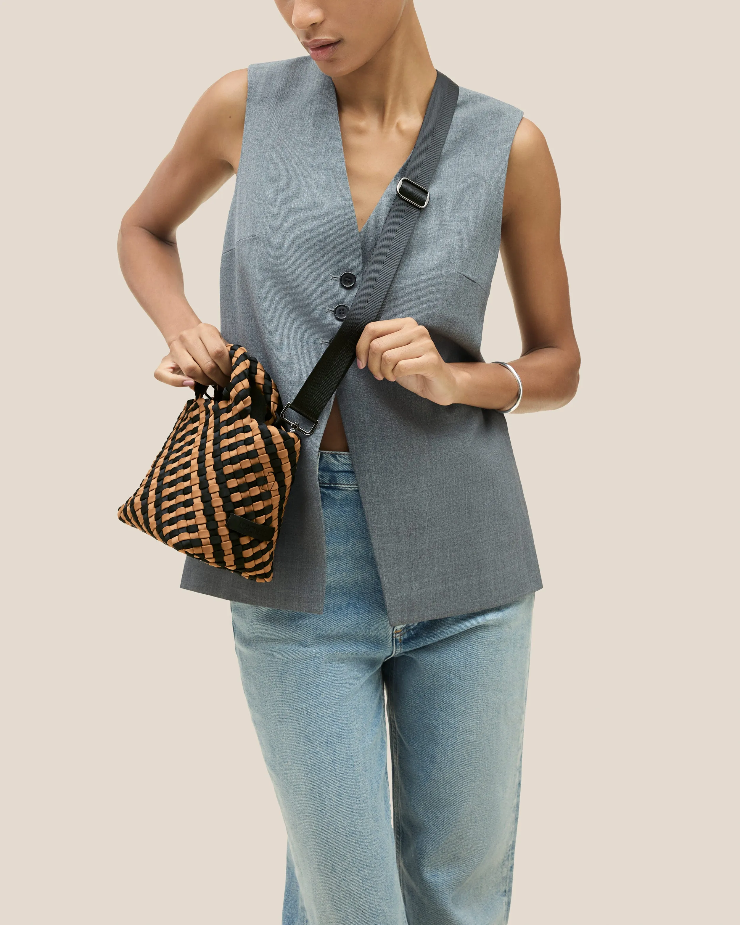 St. Barths Petit Tote Striped Geo | Ravenna sold by Naghedi product image thumbnail 5