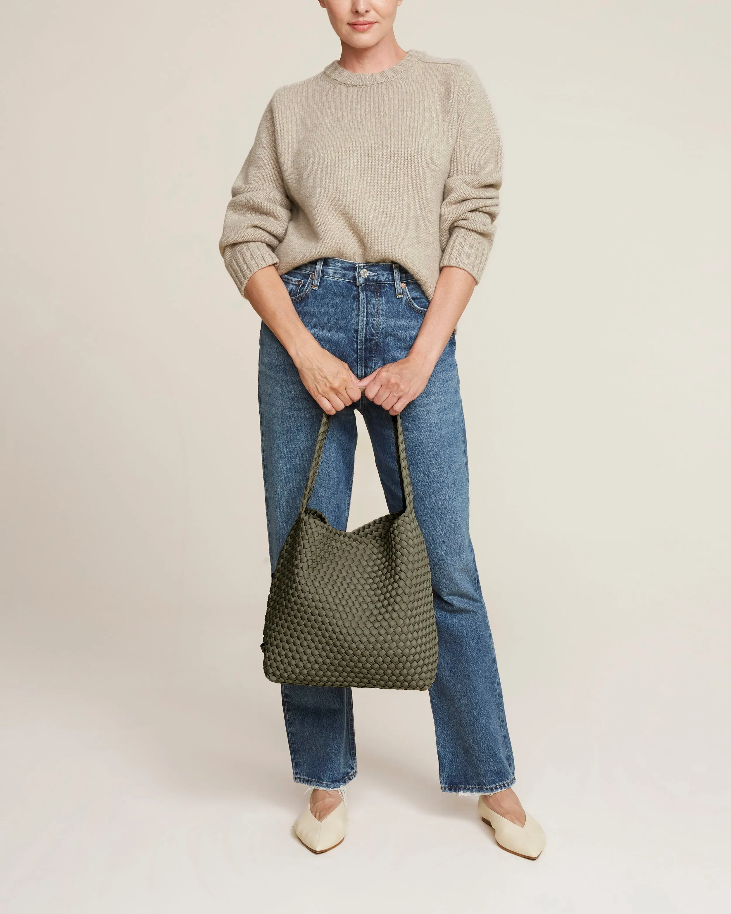 Nomad Medium Hobo | Olive sold by Naghedi product image thumbnail 5