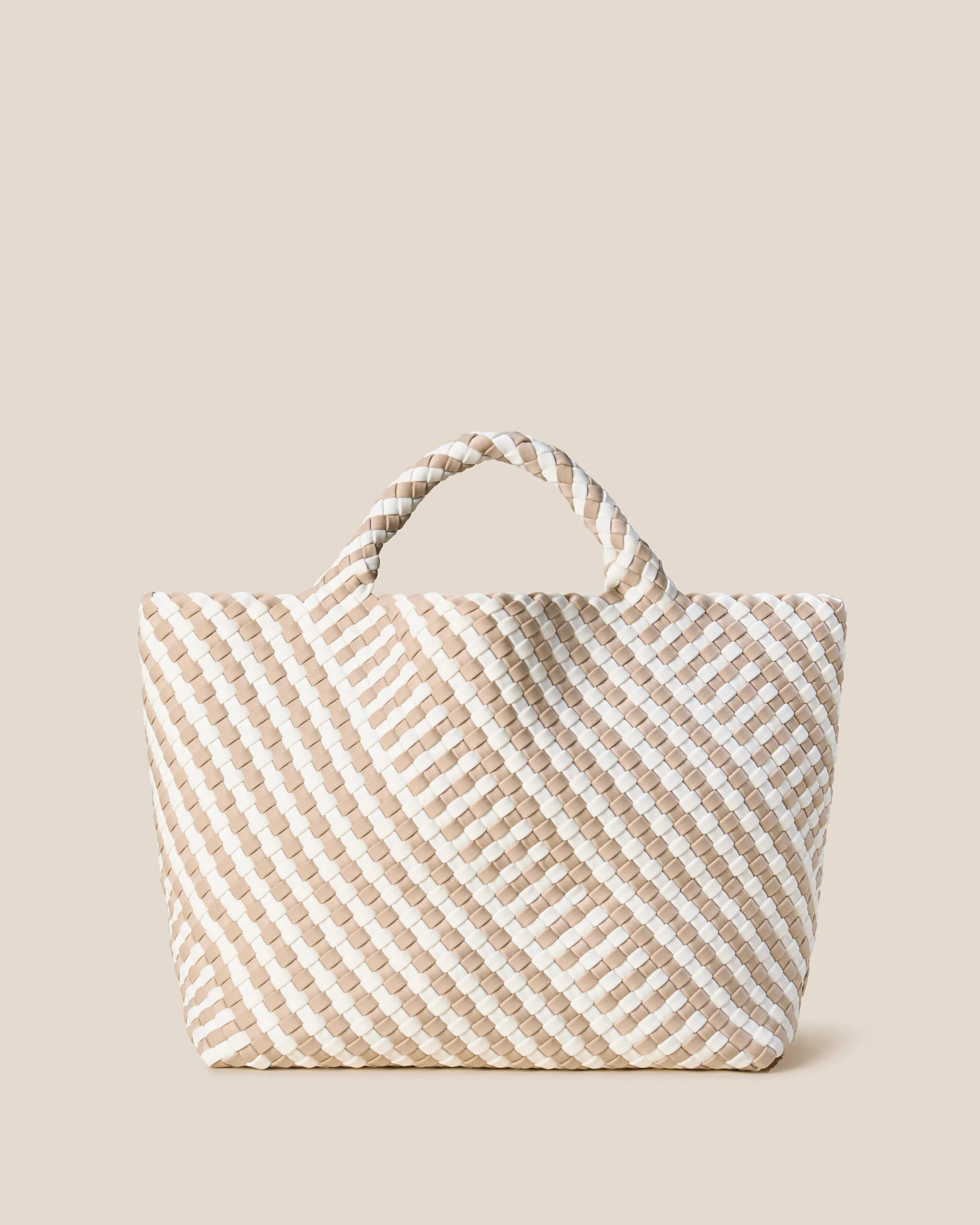 St. Barths Medium Tote Striped Geo | Mykonos sold by Naghedi