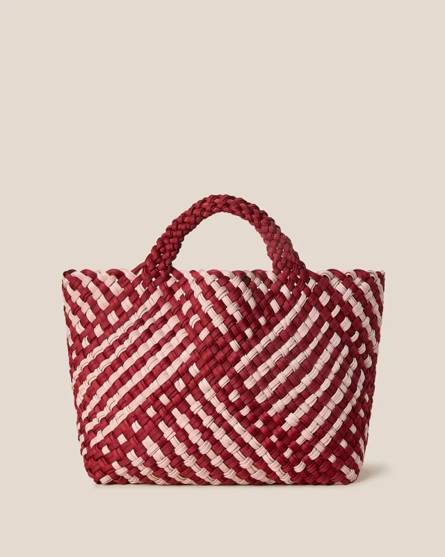 St. Barths Medium Tote Double Weave | Lychee sold by Naghedi