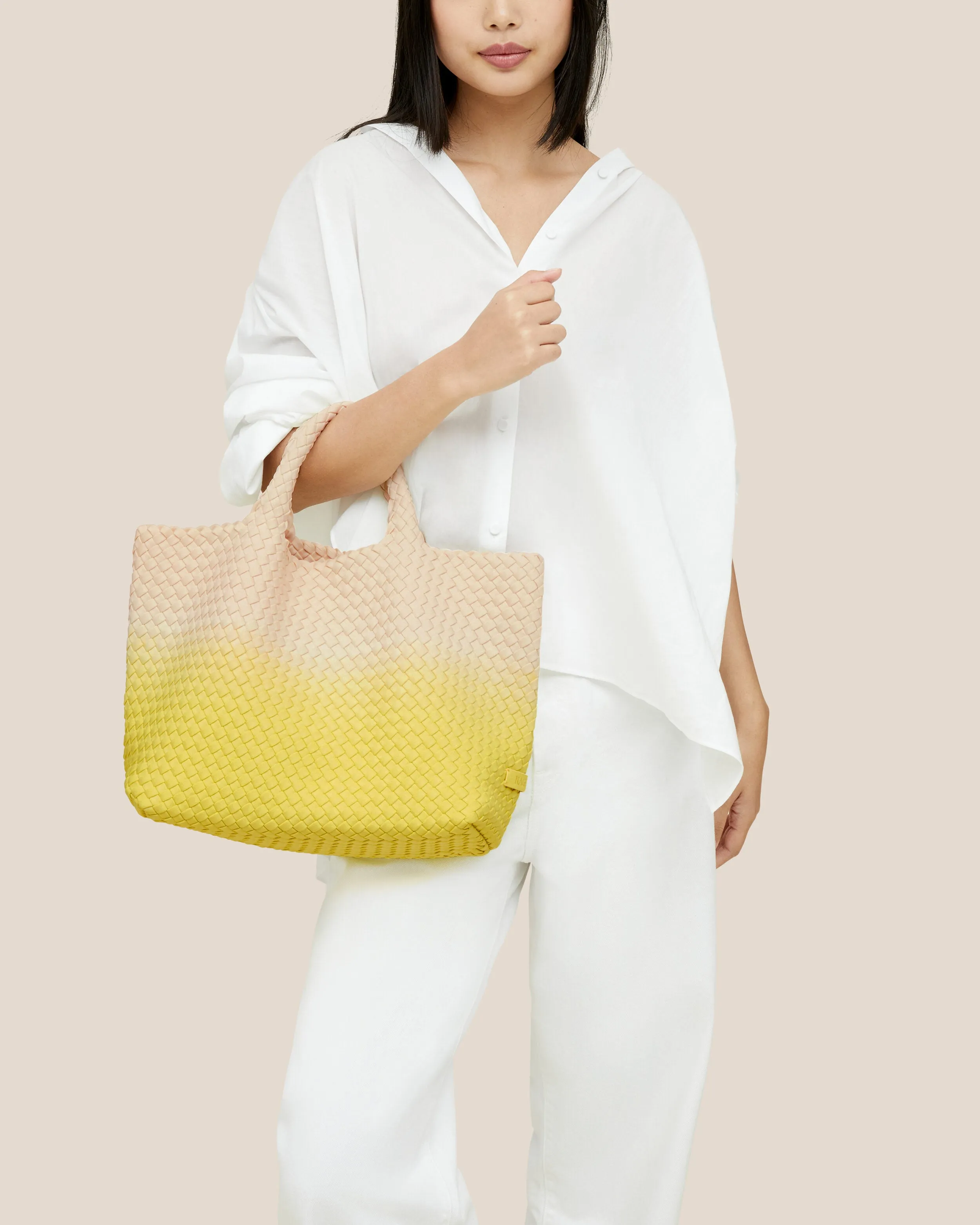St. Barths Medium Tote Dip Dyed | Ginkgo sold by Naghedi product image thumbnail 5