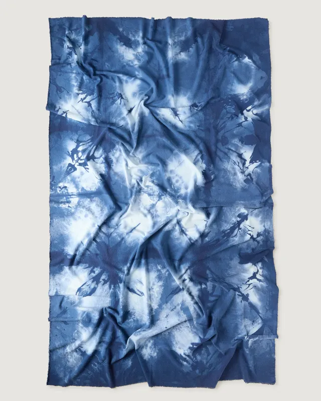 Upstate Raw Silk Beach Throw | Indigo made by Naghedi