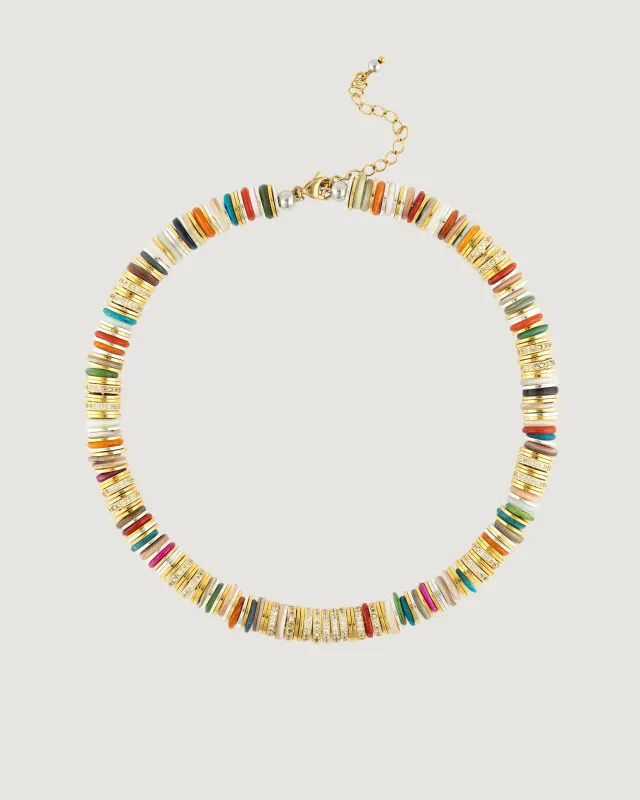 Sigal Rondelle Necklace | Multicolor made by Naghedi