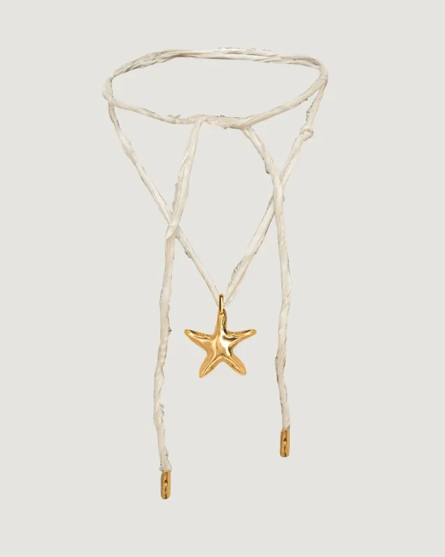 Alhaja Asterina Silk Necklace | Ivory made by Naghedi