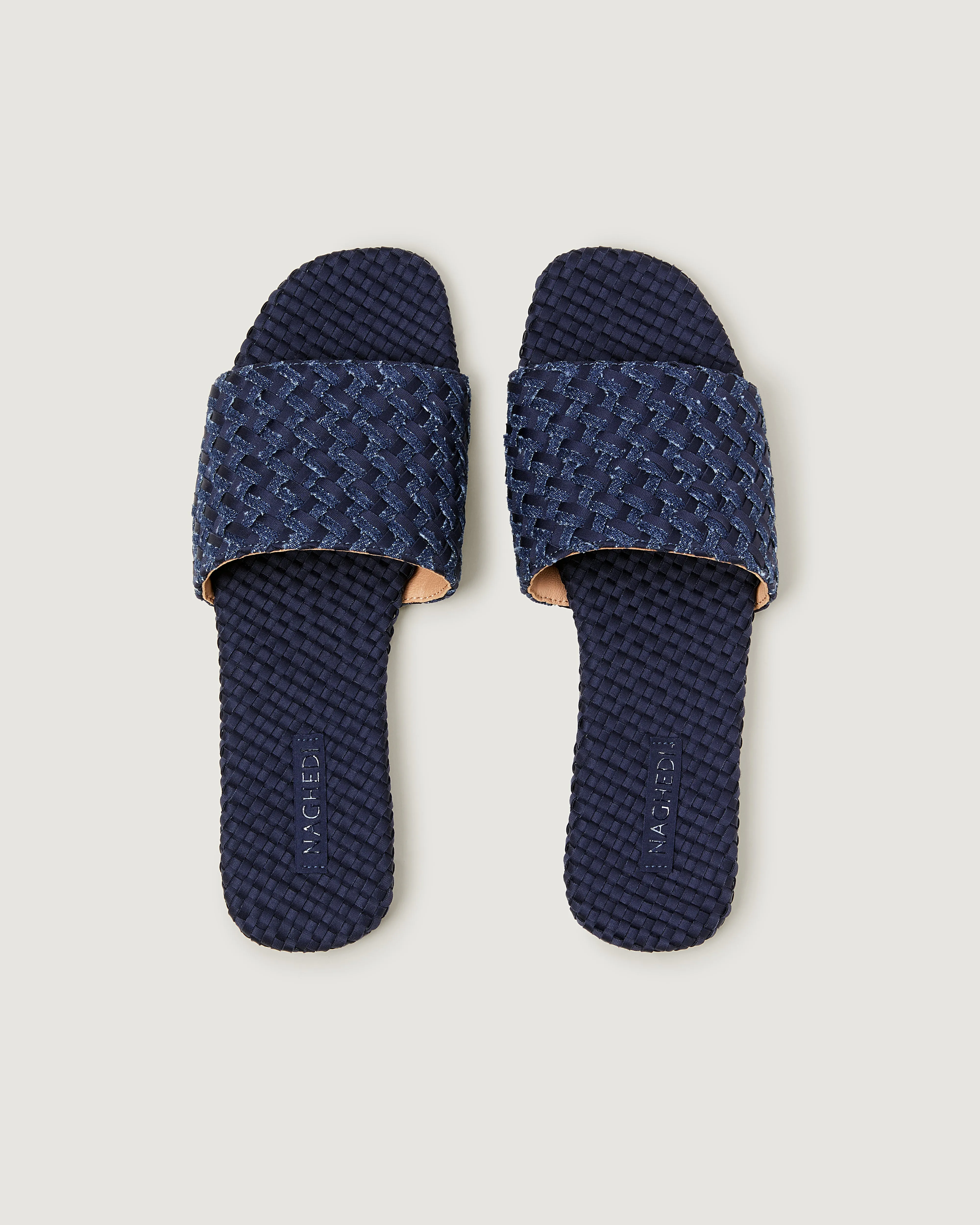 St. Barths Slide Double Weave | Indigo sold by Naghedi product image thumbnail 3