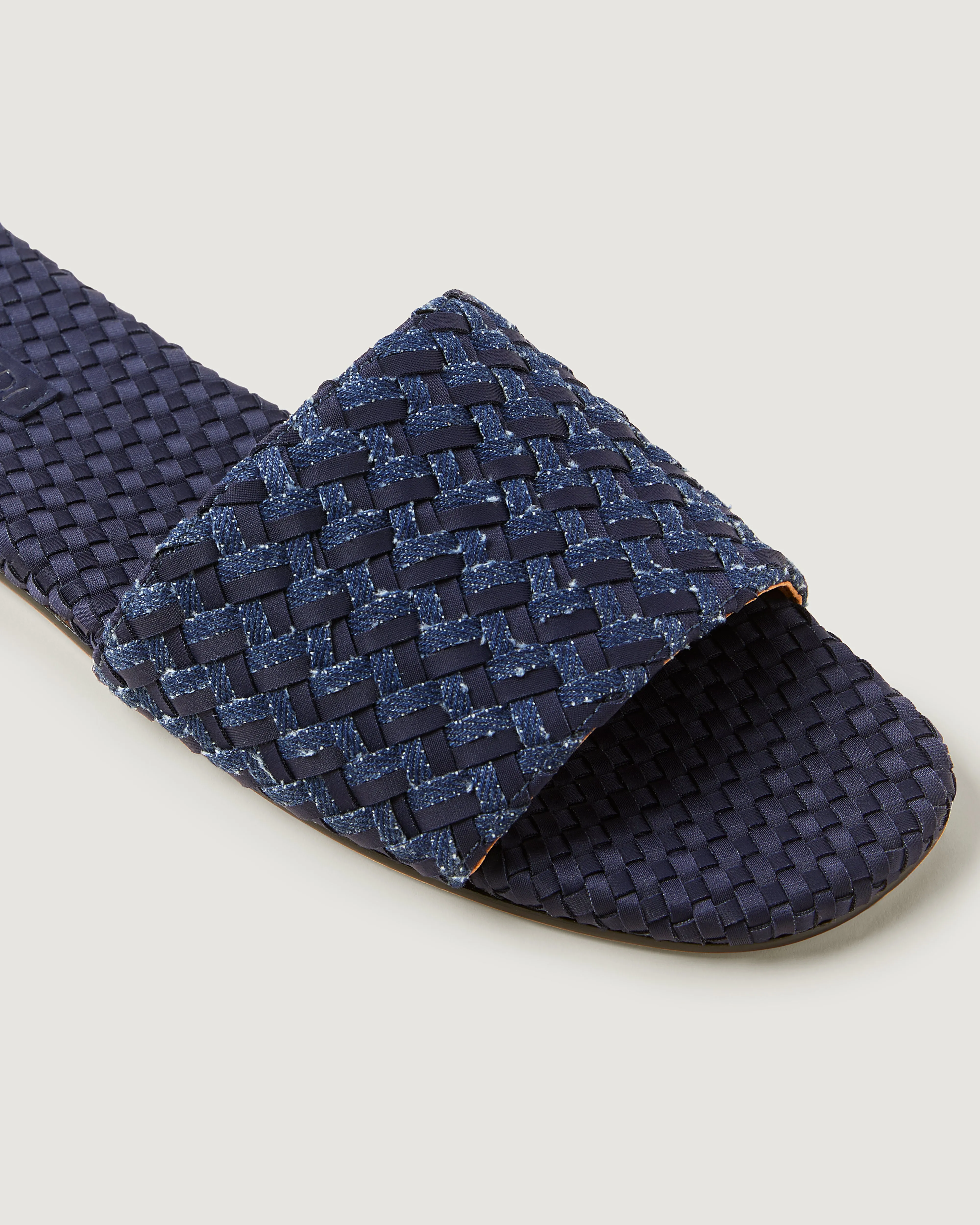 St. Barths Slide Double Weave | Indigo sold by Naghedi product image thumbnail 2