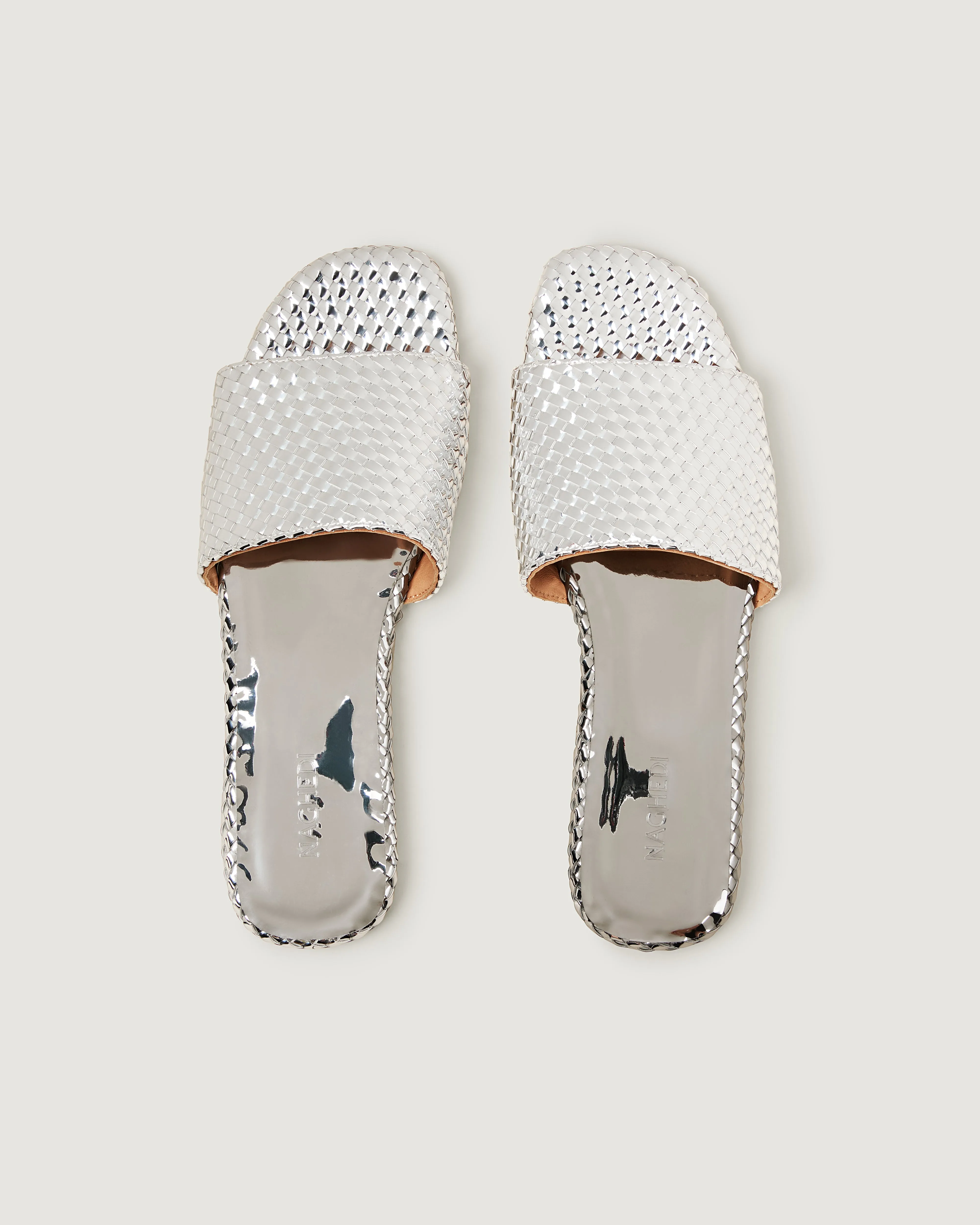 St. Barths Slide Metallic | Silver sold by Naghedi product image thumbnail 3