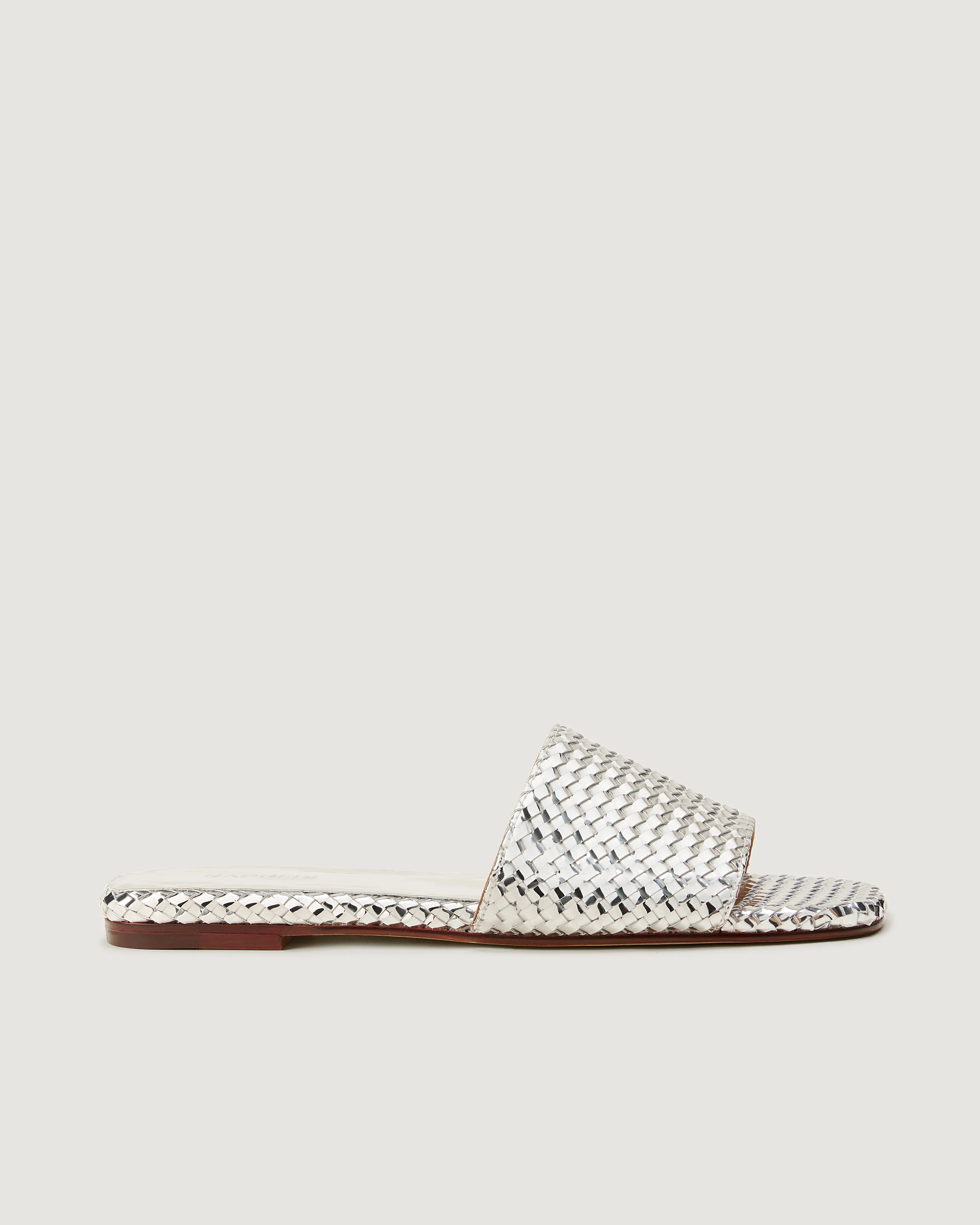 St. Barths Slide Metallic | Silver sold by Naghedi