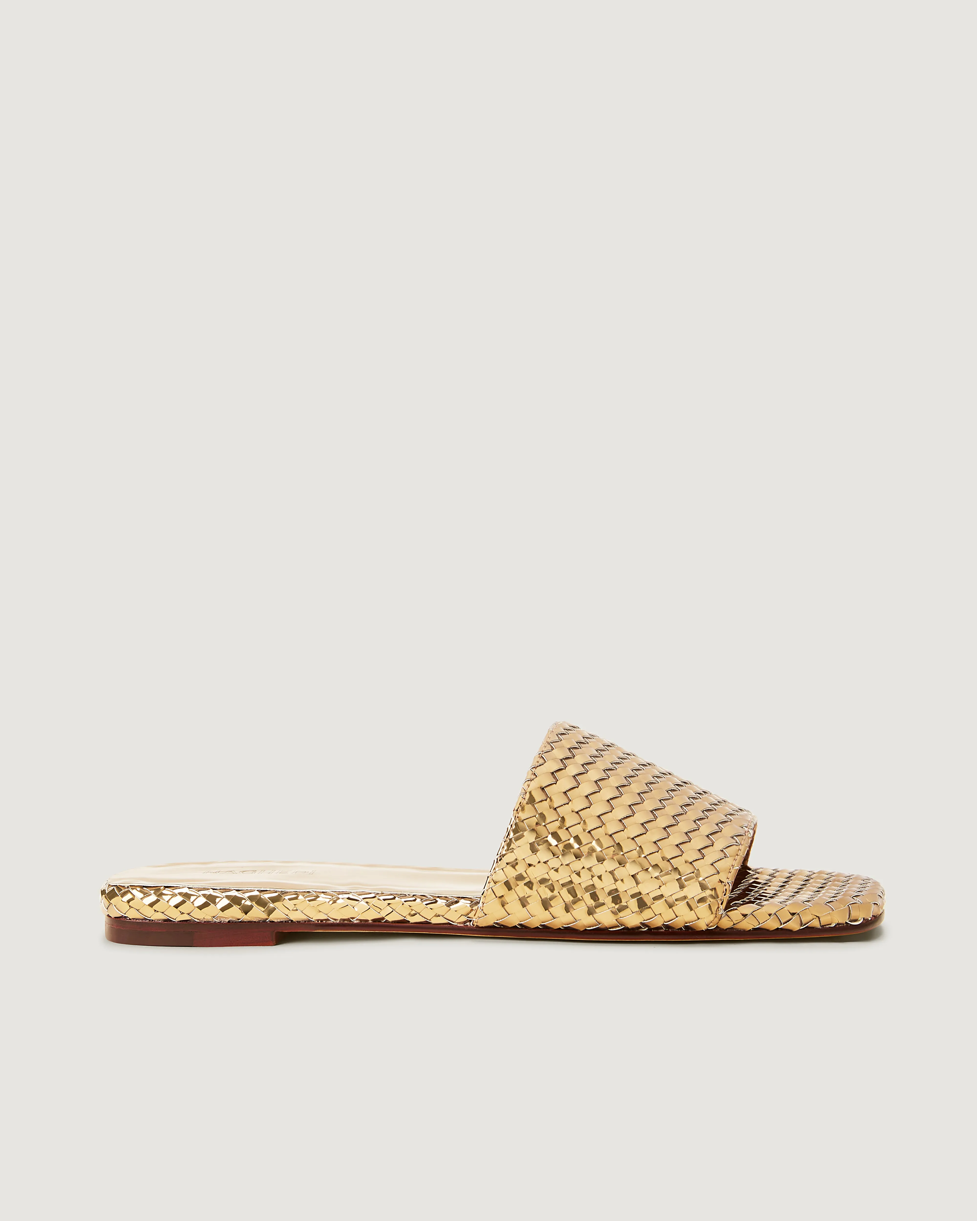 St. Barths Slide Metallic | Bronze sold by Naghedi