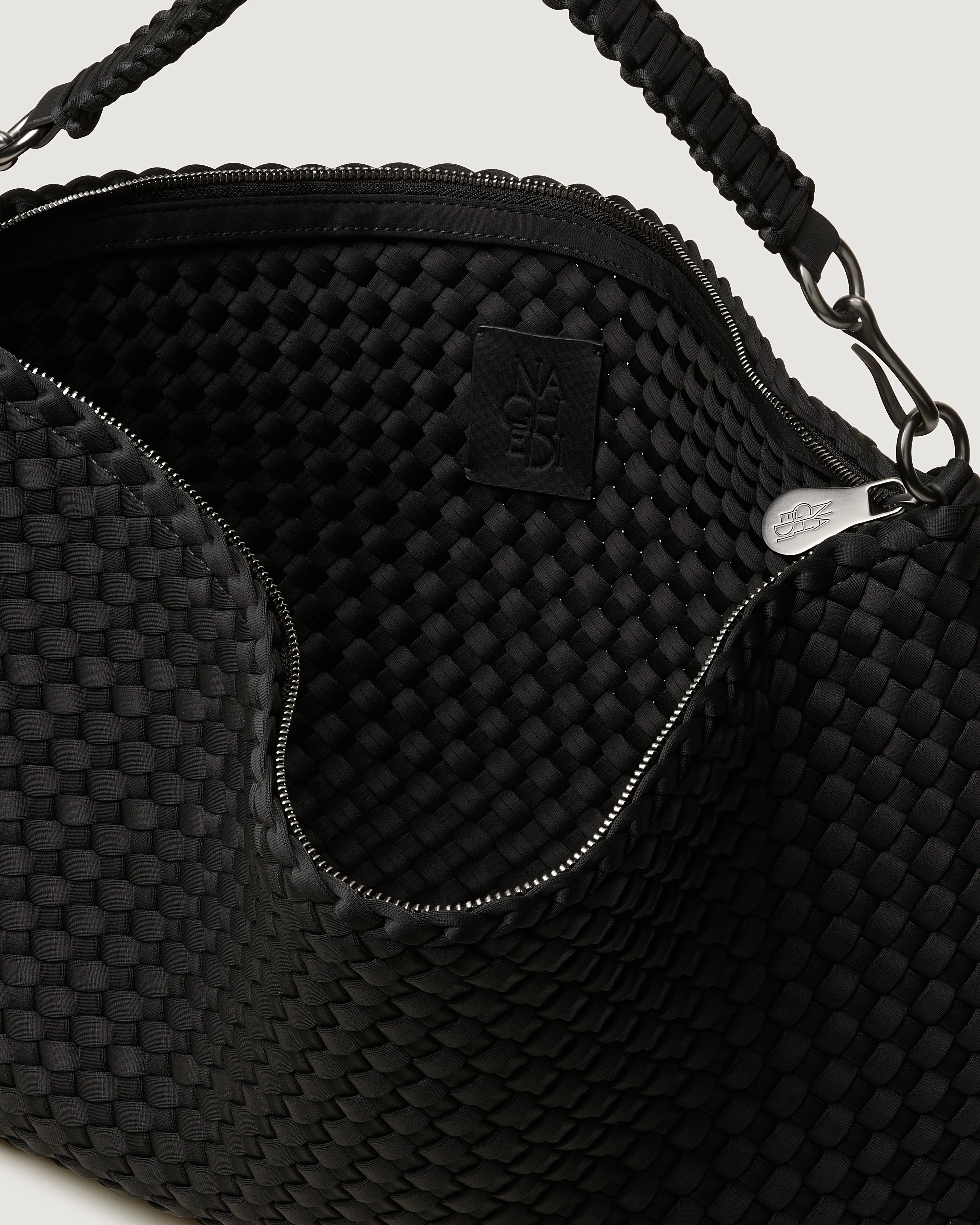 Porto Medium Half-Moon Bag | Onyx sold by Naghedi product image thumbnail 2