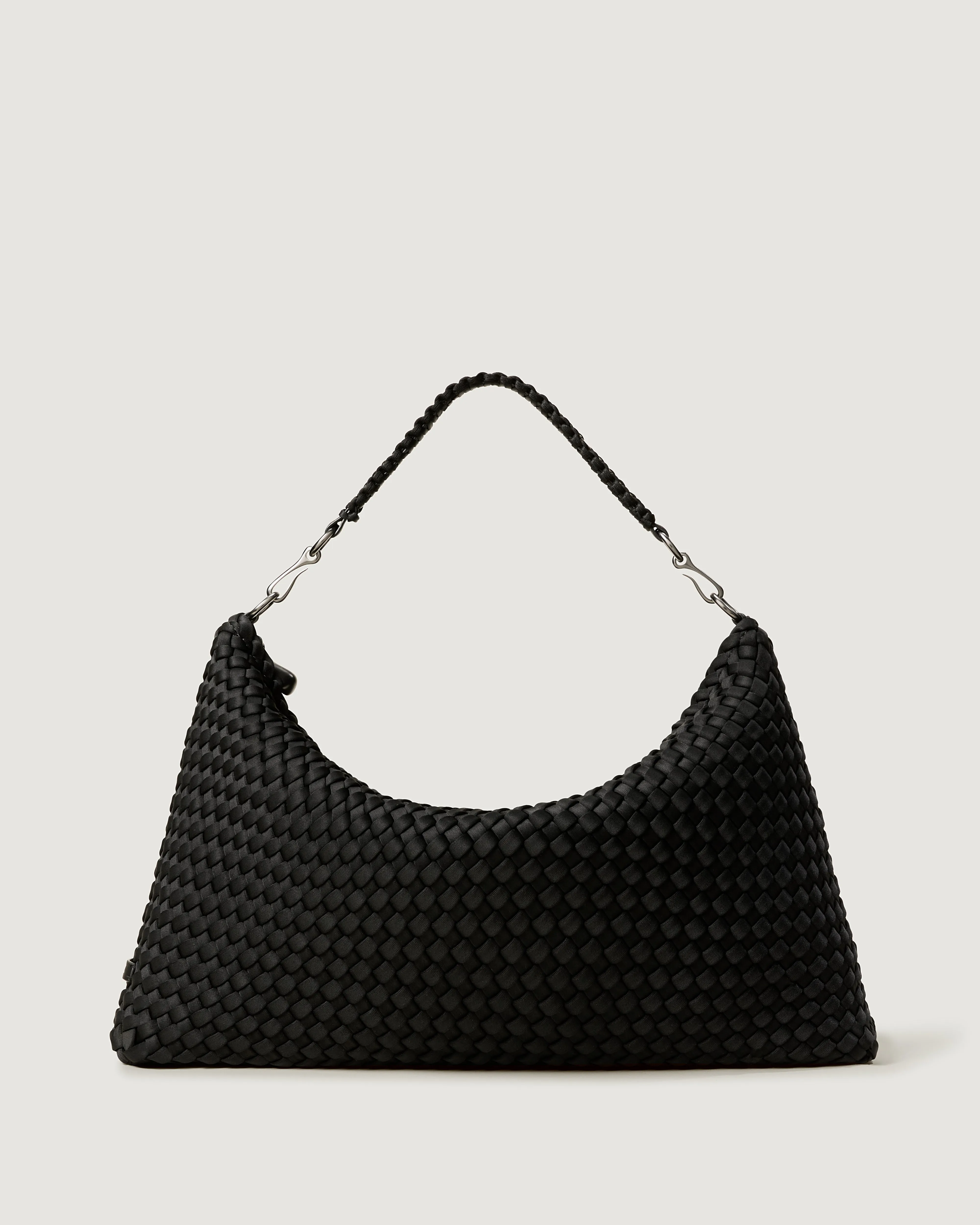 Porto Medium Half-Moon Bag | Onyx sold by Naghedi