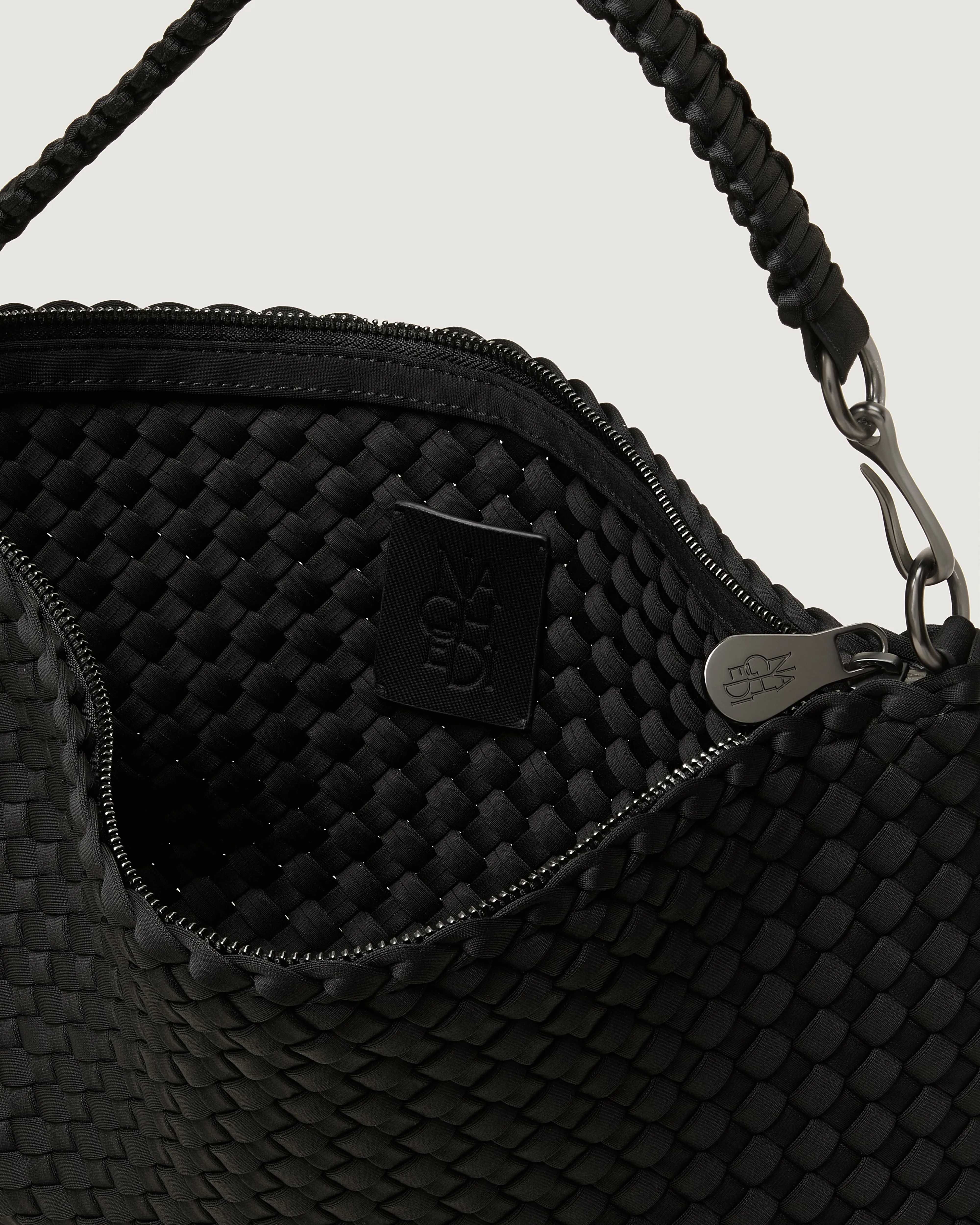 Porto Small Half-Moon Bag | Onyx sold by Naghedi product image thumbnail 2
