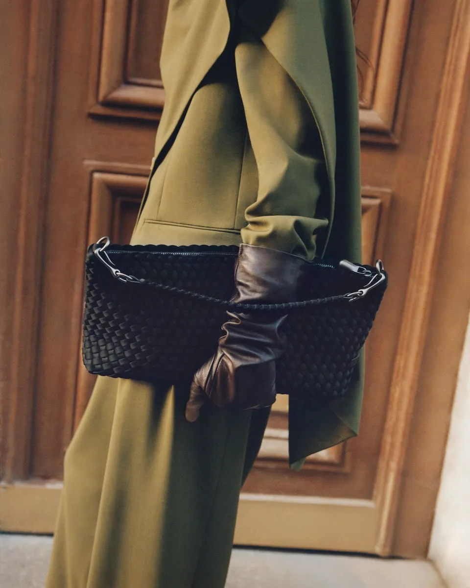Porto Small Half-Moon Bag | Onyx sold by Naghedi product image thumbnail 4