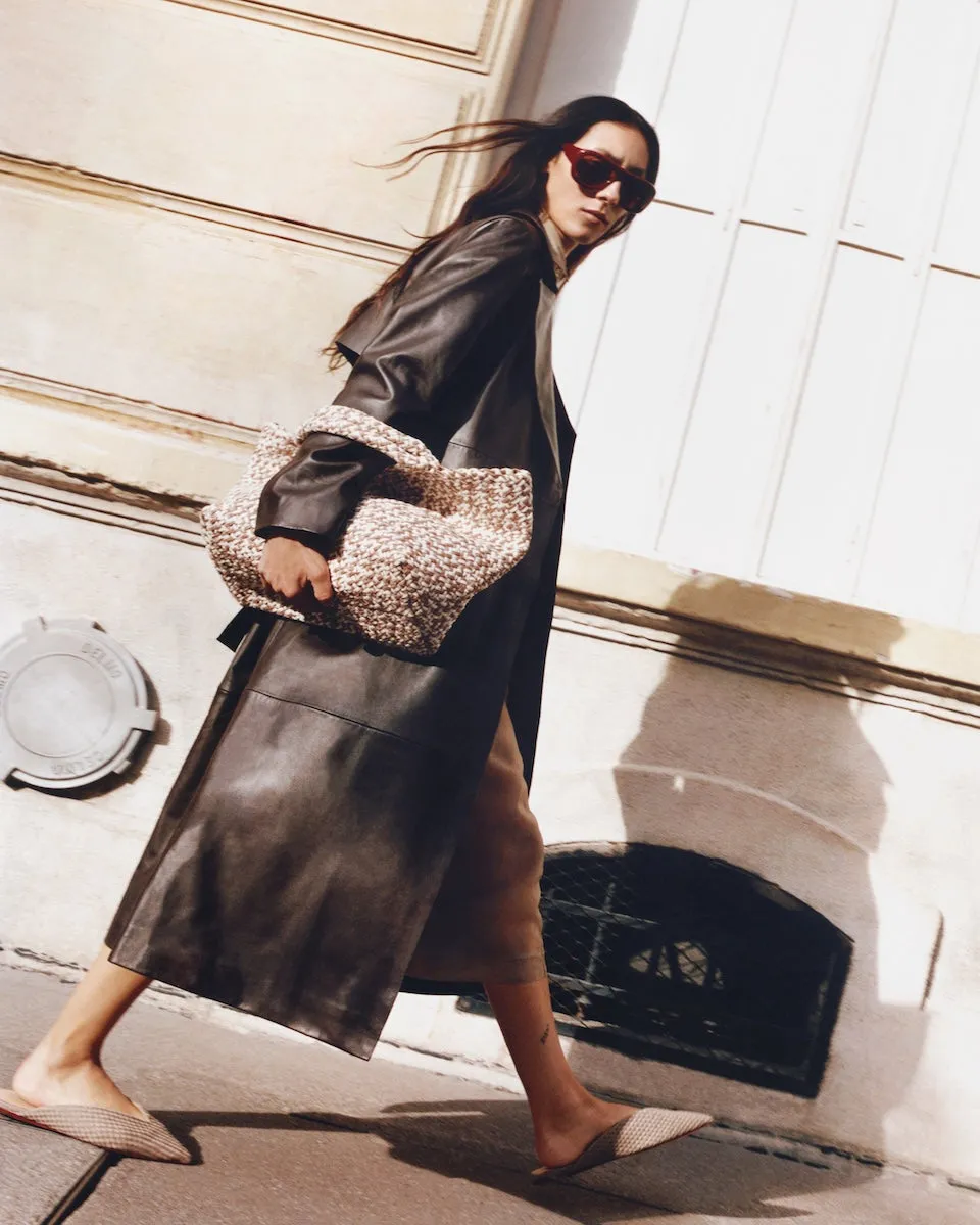 St. Barths Medium Tote Prism | Flax sold by Naghedi product image thumbnail 4