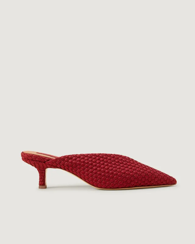 Strada Kitten Heel | Rosso made by Naghedi