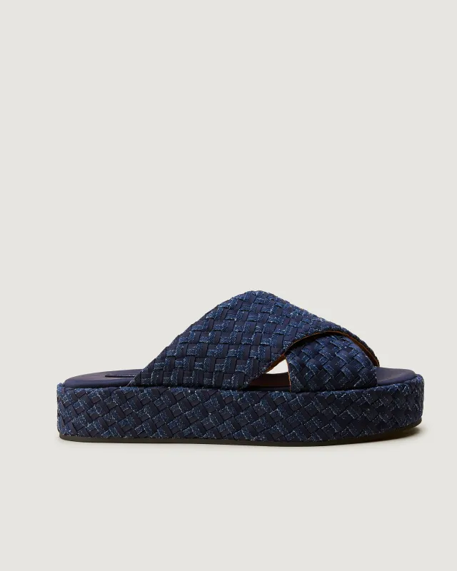 Laguna Platform Double Weave | Indigo made by Naghedi