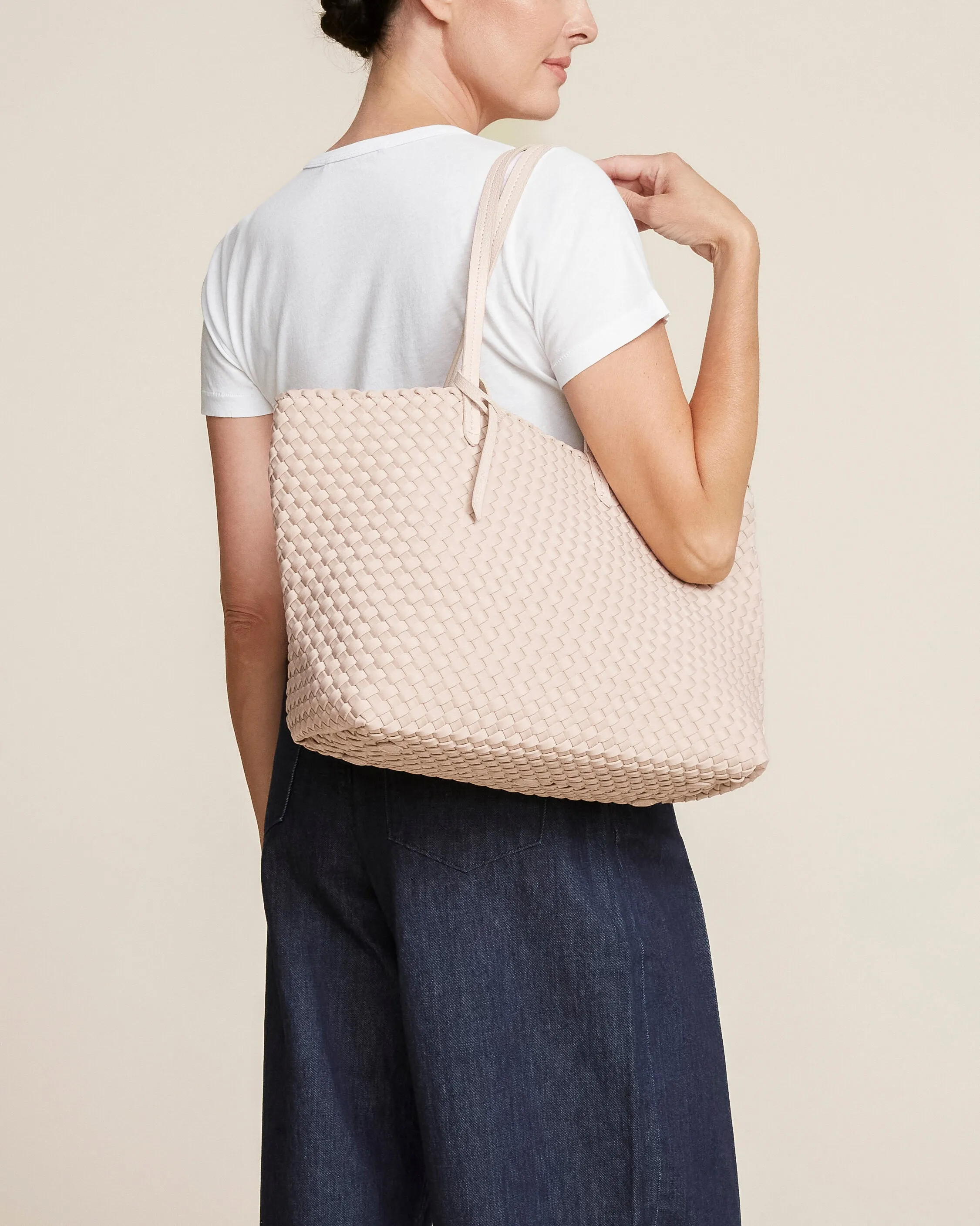 Jetsetter Small Tote | Shell Pink sold by Naghedi product image thumbnail 4