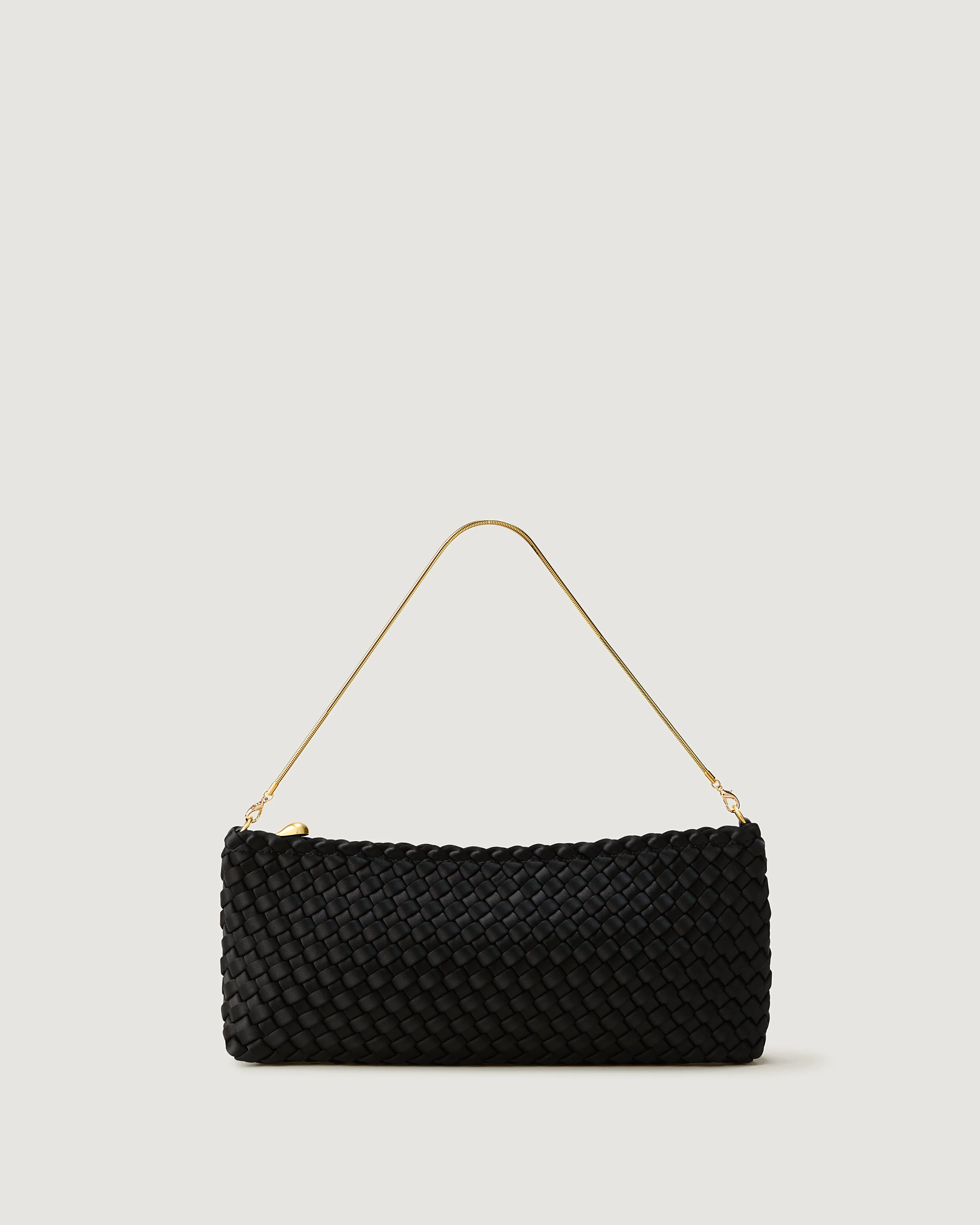 Gala Clutch Satin | Onyx sold by Naghedi