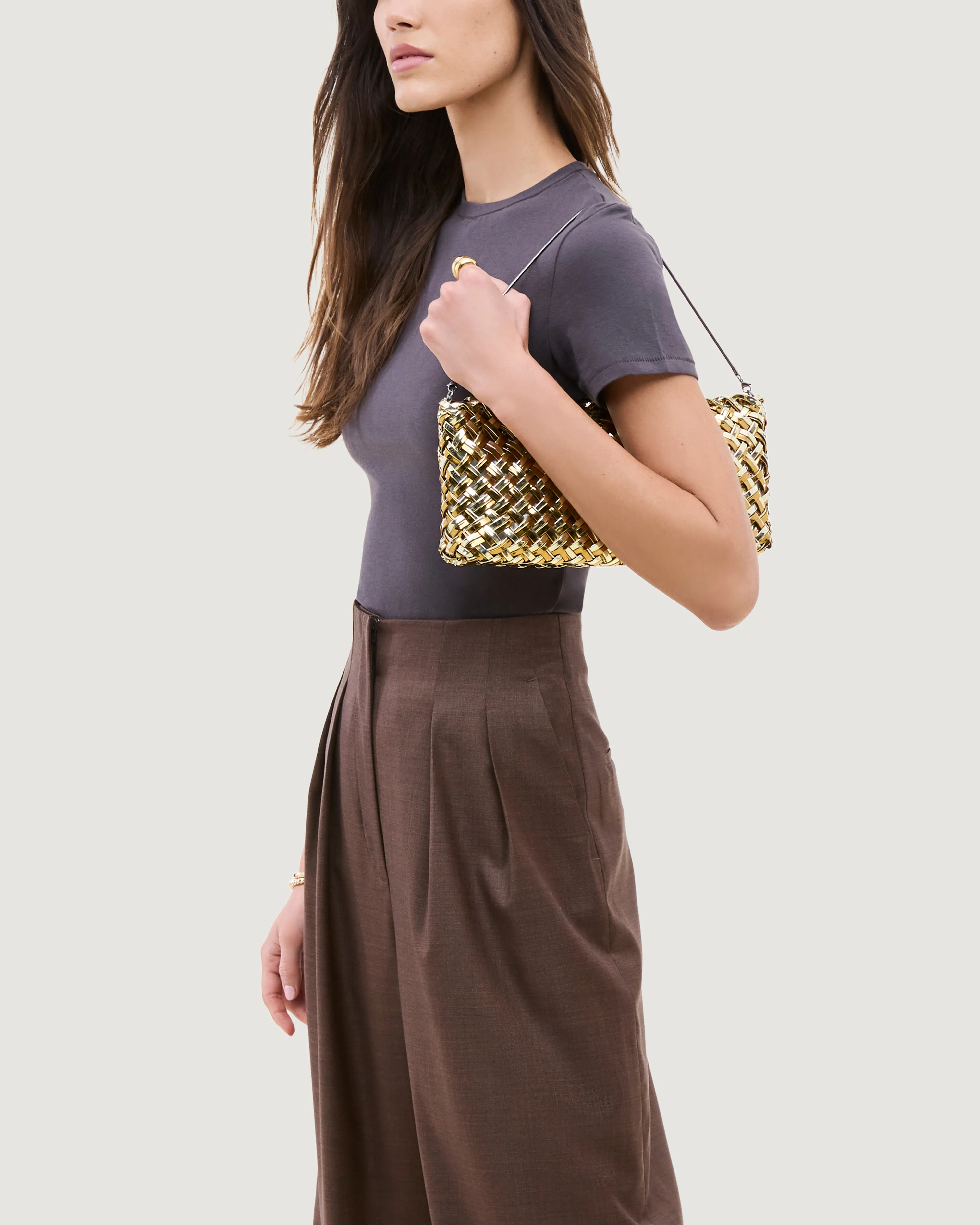 Gala Clutch Double Weave Metallic | Biarritz sold by Naghedi product image thumbnail 4