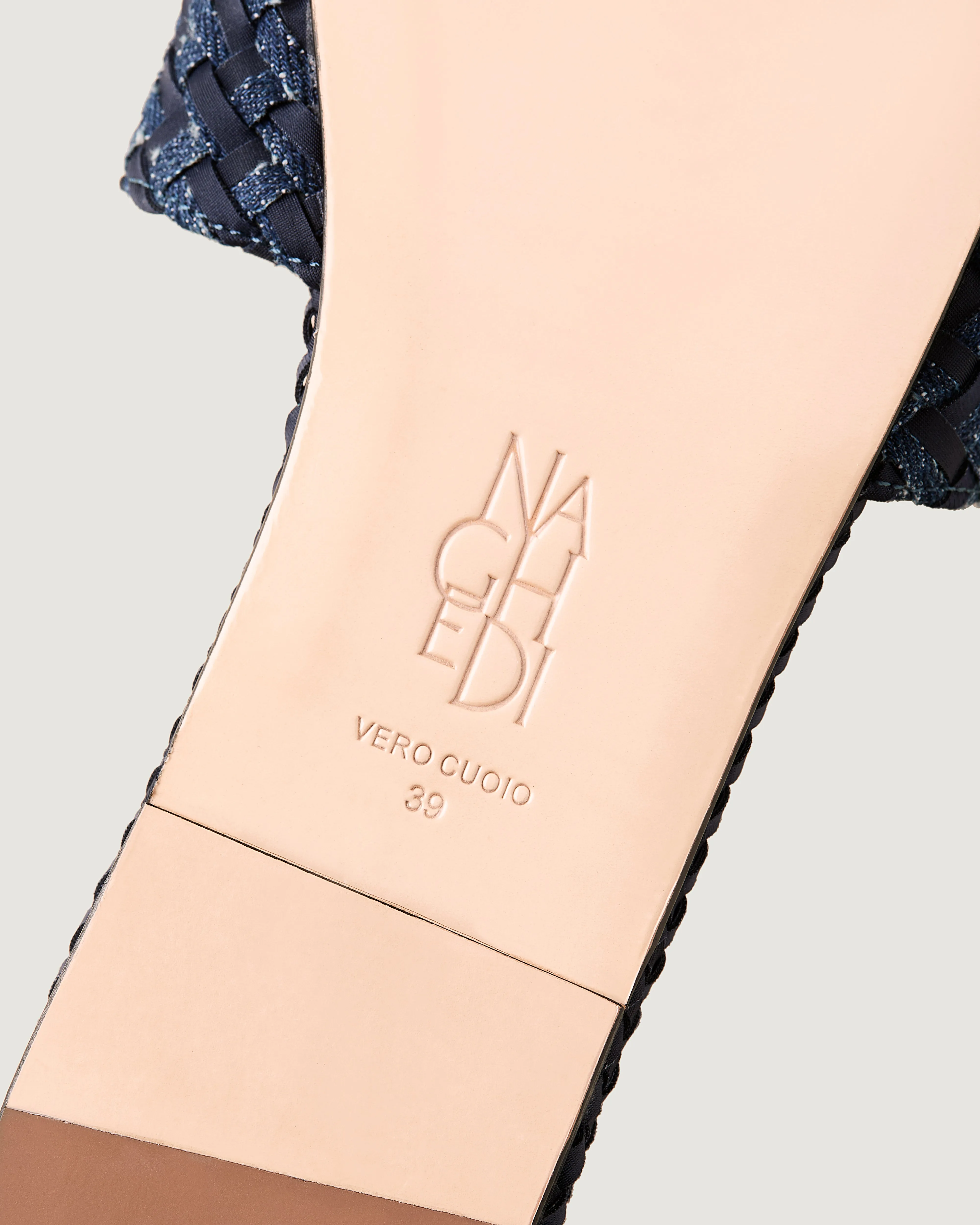 St. Barths Slide Double Weave Denim | Indigo sold by Naghedi product image thumbnail 4