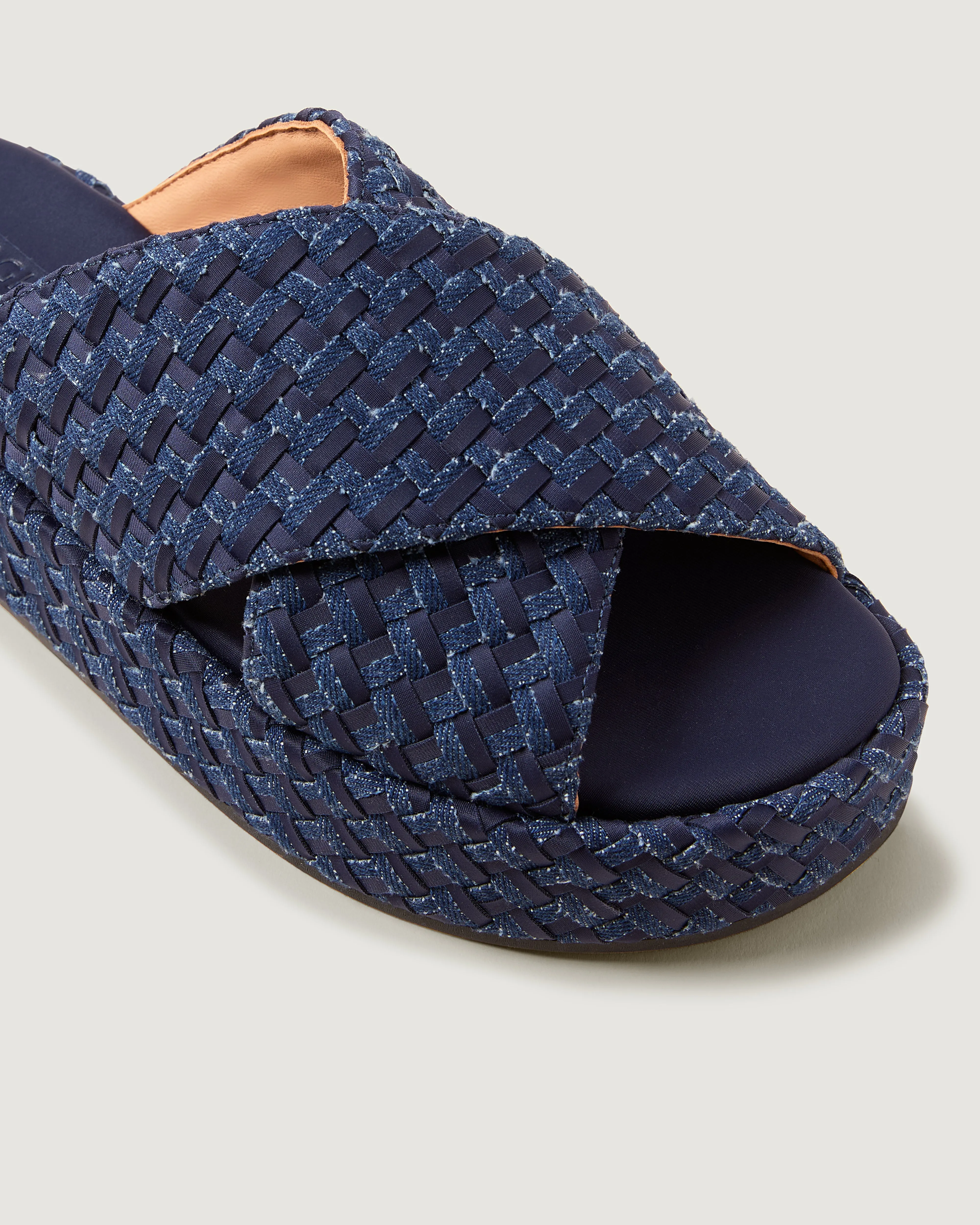 Laguna Platform Double Weave Denim | Indigo sold by Naghedi product image thumbnail 2