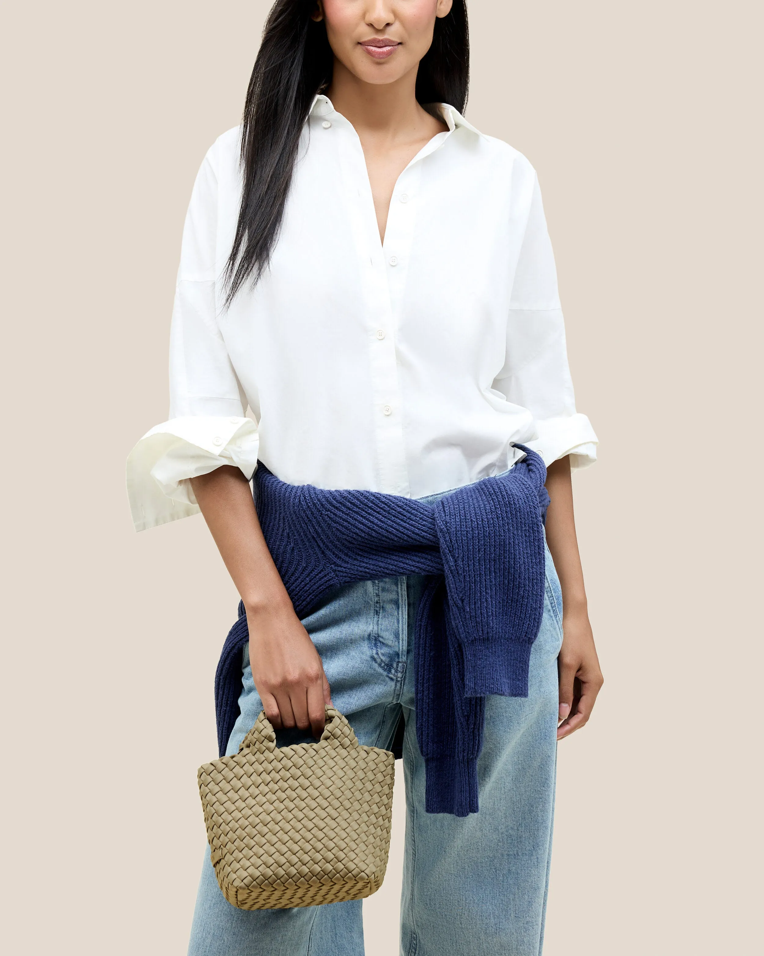 St. Barths Petit Tote | Stone sold by Naghedi product image thumbnail 5