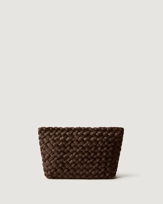 Gigi Clutch Double Weave | Chocolate made by Naghedi