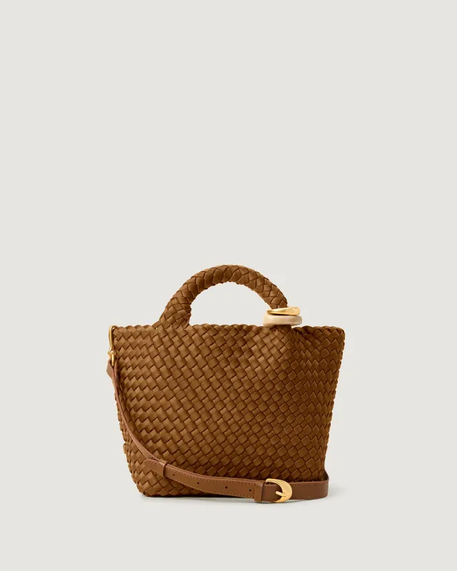 St. Barths Small Tote Beads | Teak made by Naghedi