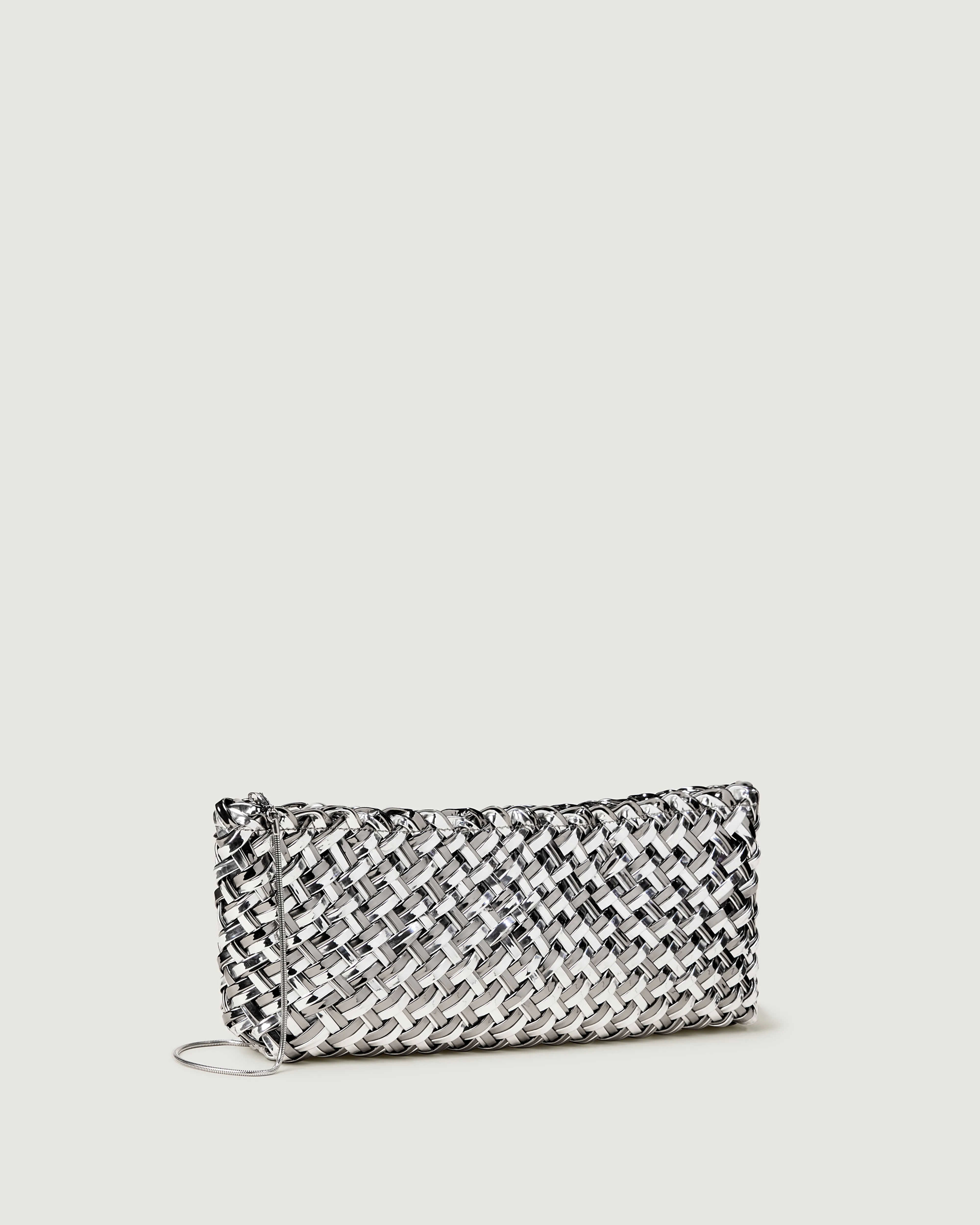 Gala Clutch Double Weave Metallic | Pewter sold by Naghedi product image thumbnail 3