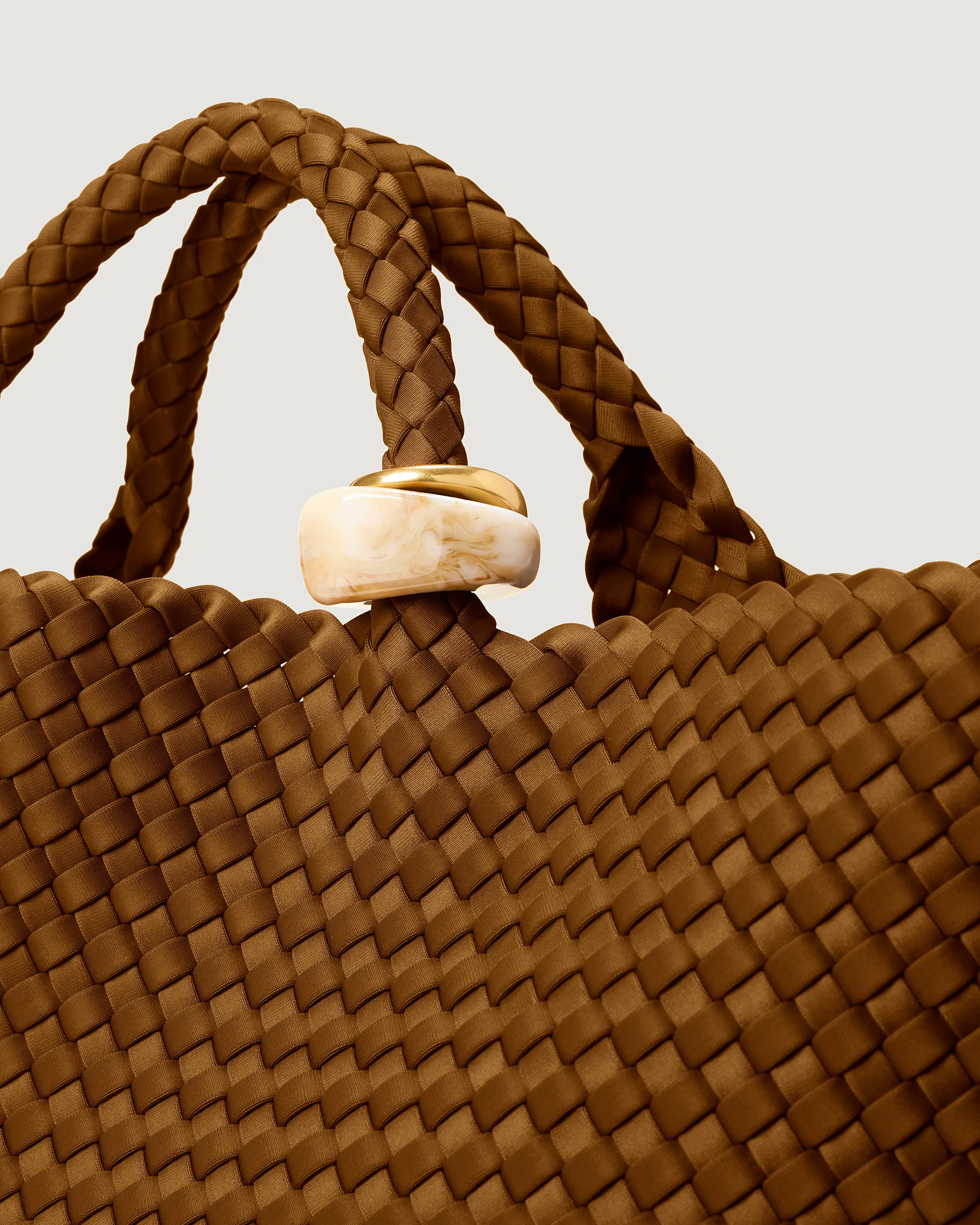 St. Barths Medium Tote Beads | Teak sold by Naghedi product image thumbnail 2