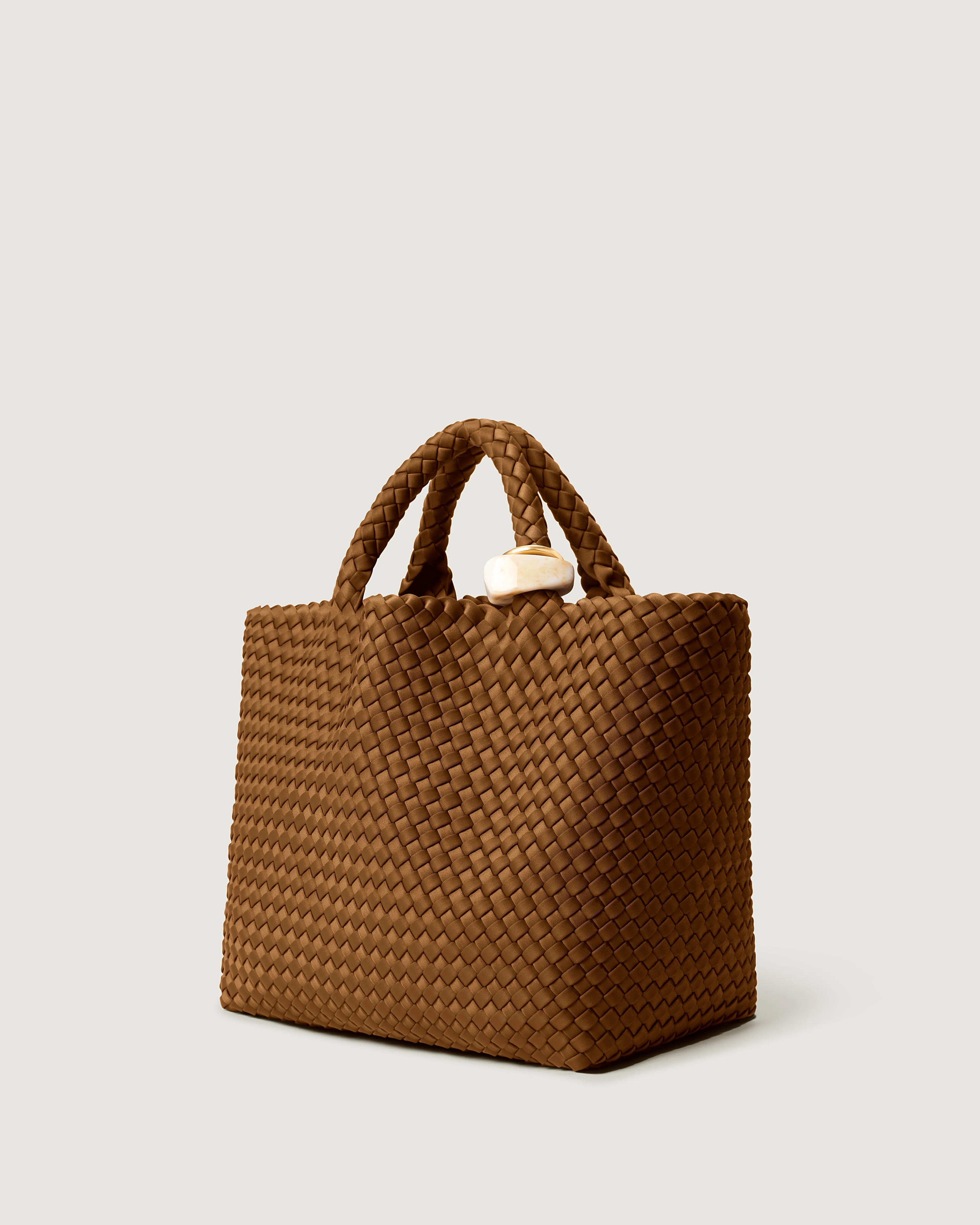 St. Barths Medium Tote Beads | Teak sold by Naghedi product image thumbnail 4