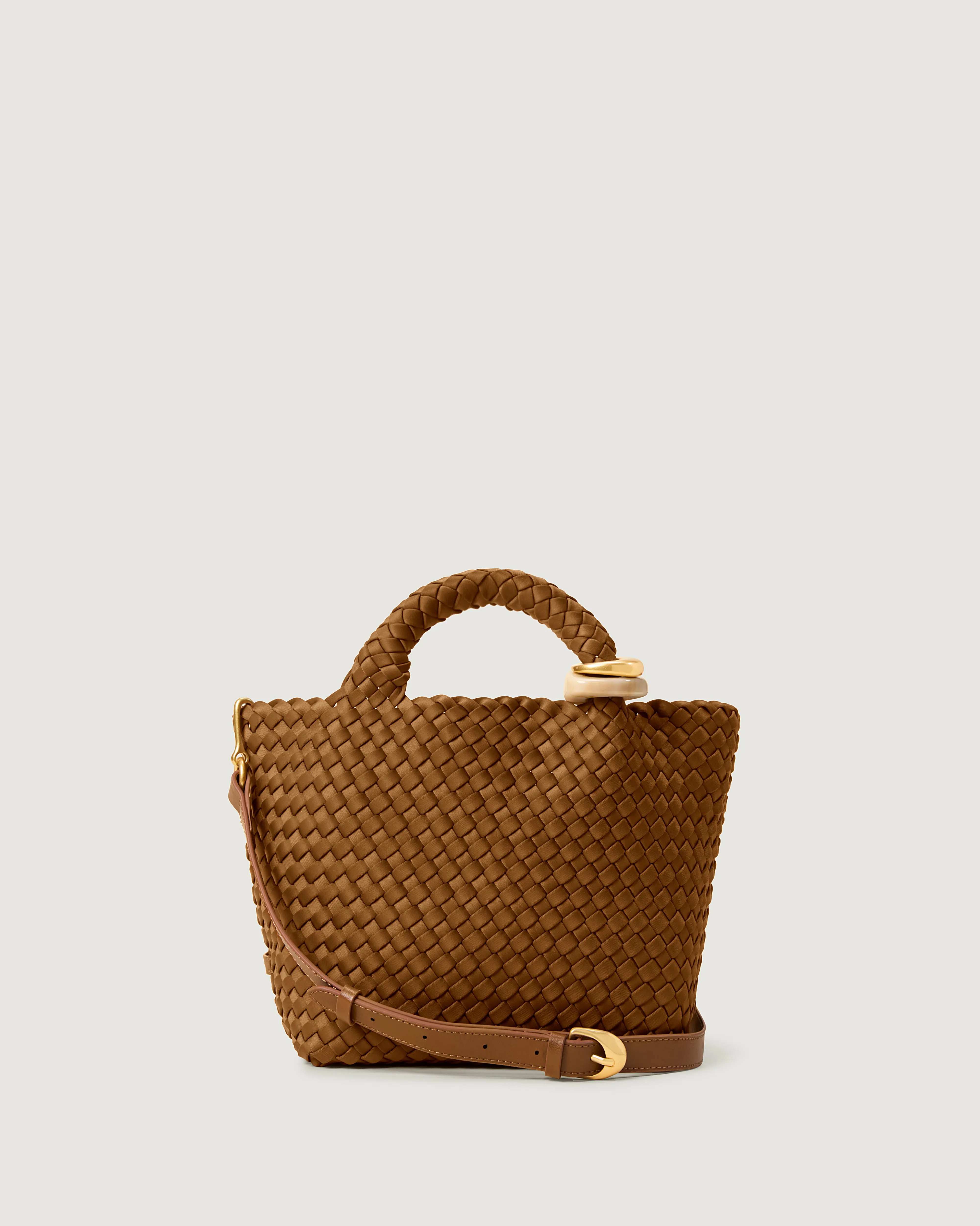 St. Barths Small Tote Beads | Teak sold by Naghedi