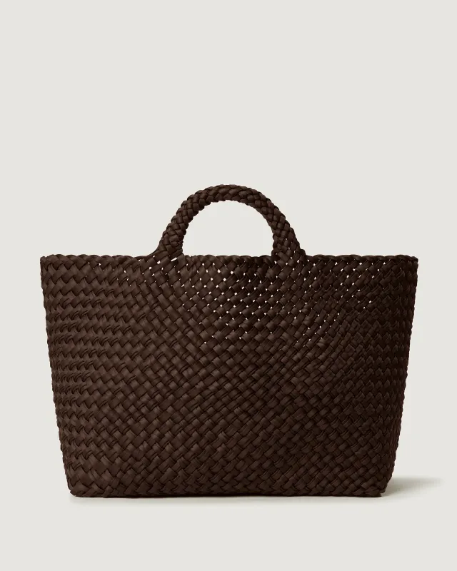 St. Barths Large Tote Double Weave | Chocolate (Original) made by Naghedi
