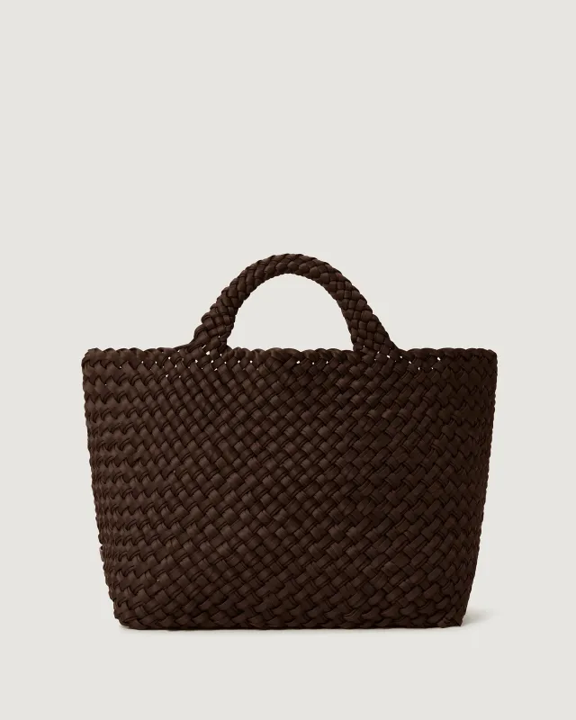 St. Barths Medium Tote Double Weave | Chocolate made by Naghedi