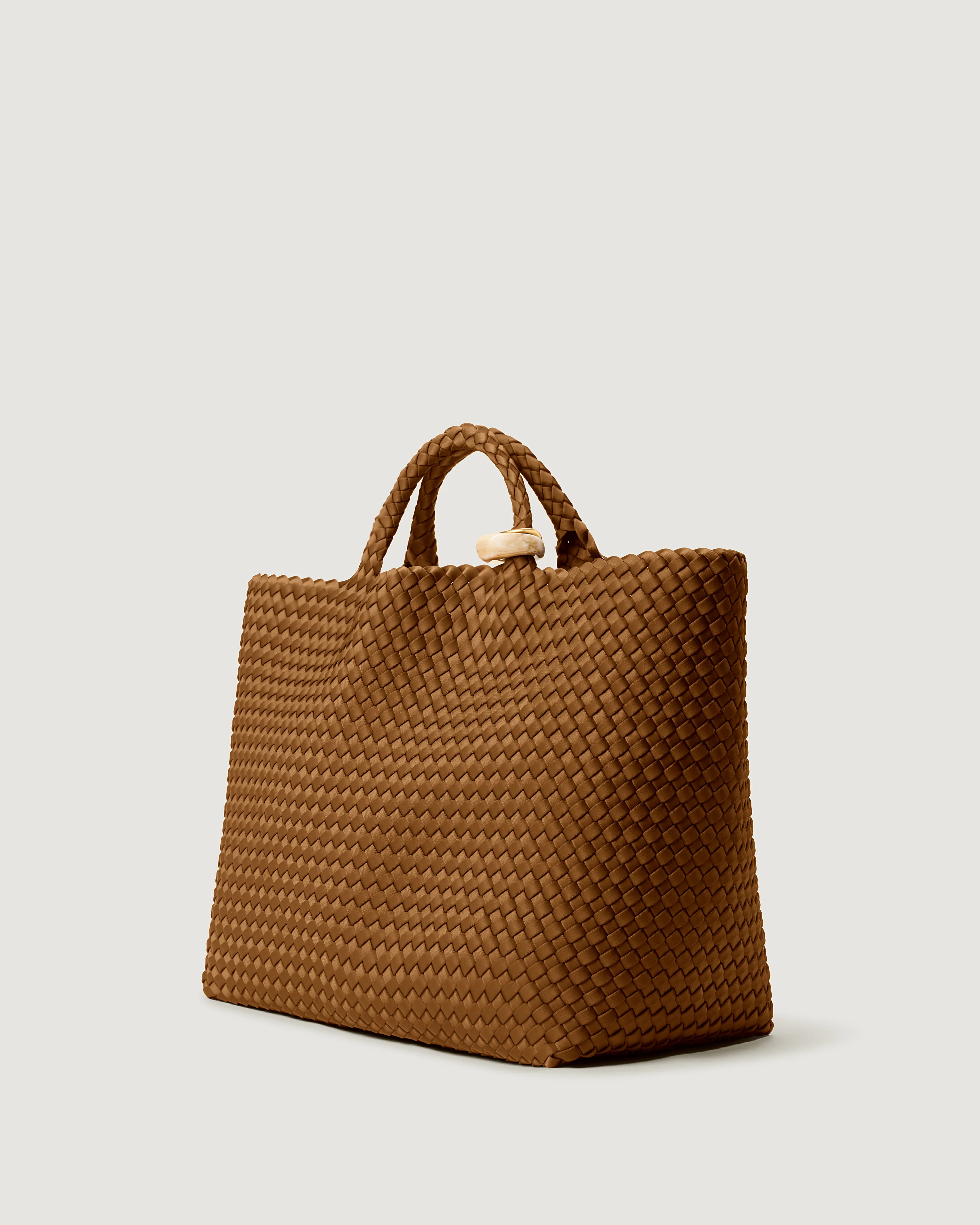 St. Barths Large Tote Beads | Teak sold by Naghedi product image thumbnail 4
