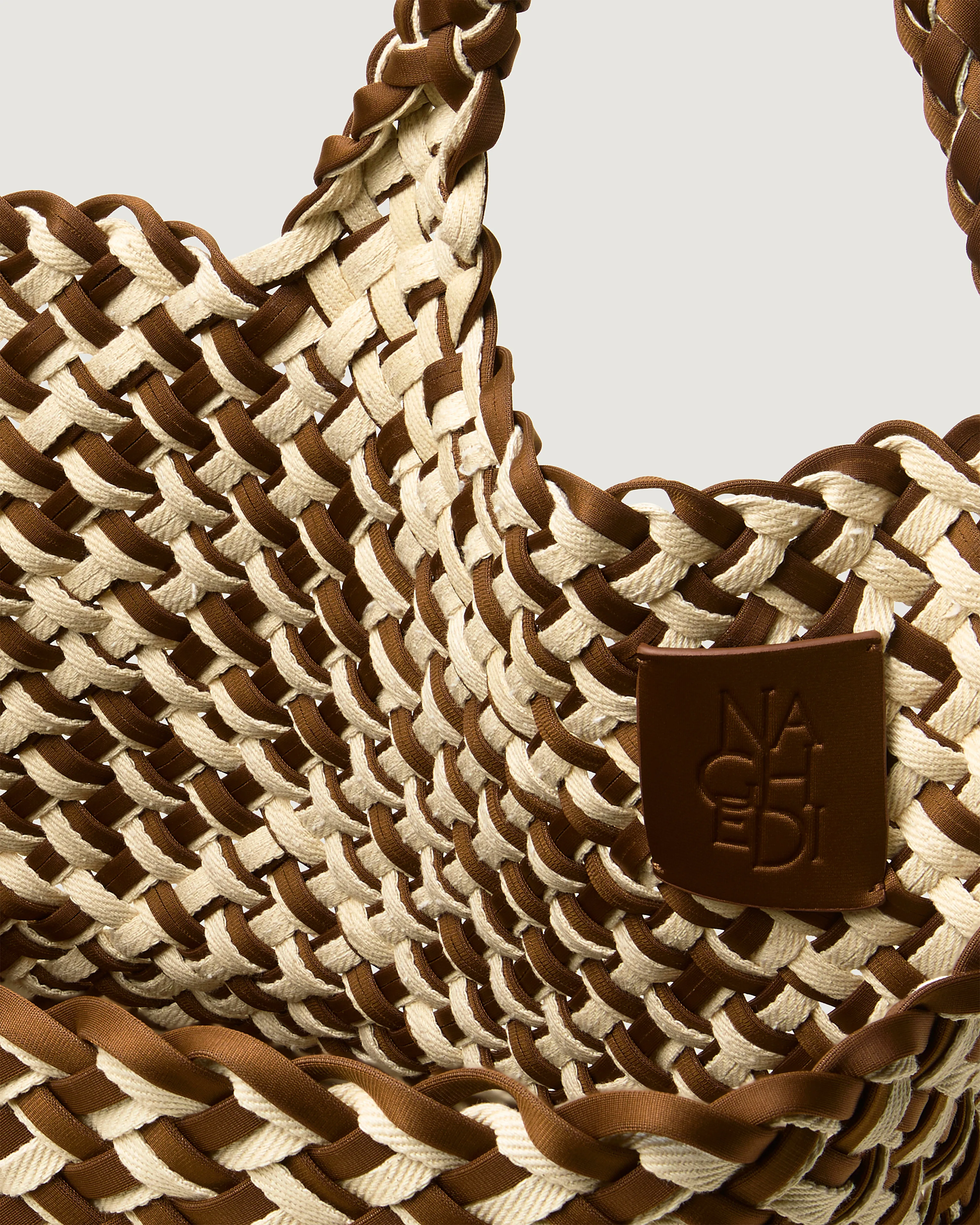 St. Barths Medium Tote Double Weave | Carmel sold by Naghedi product image thumbnail 2