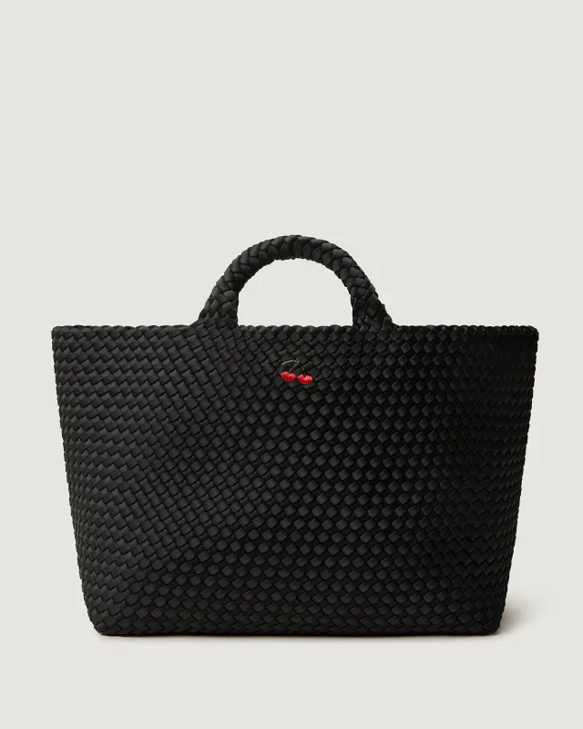 St. Barths Large Tote Cherry | Onyx (Original) made by Naghedi