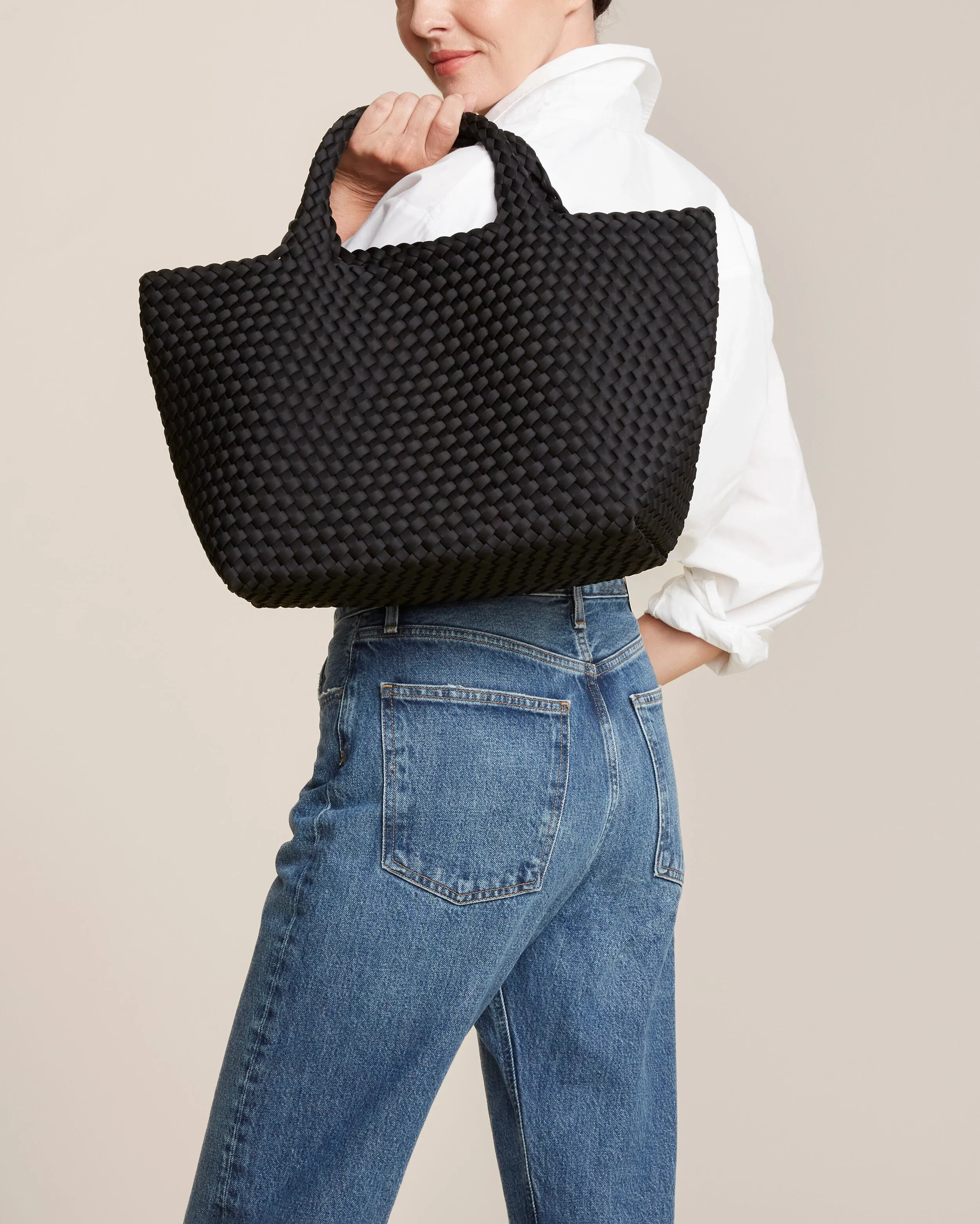 St. Barths Medium Tote | Onyx sold by Naghedi product image thumbnail 5