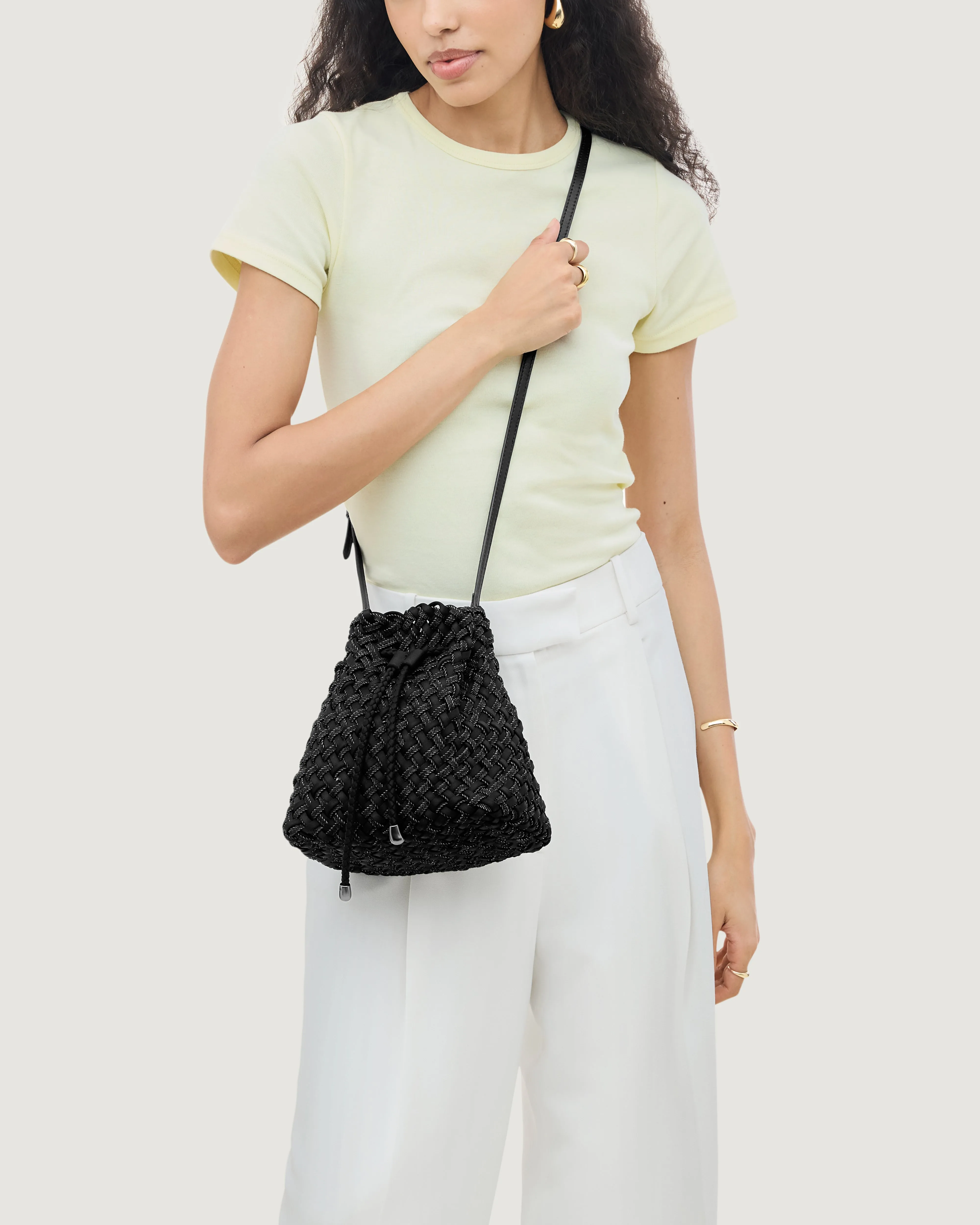 Gramercy Bucket Double Weave | Jet sold by Naghedi product image thumbnail 5