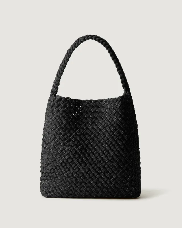 Nomad Medium Hobo Double Weave | Jet made by Naghedi