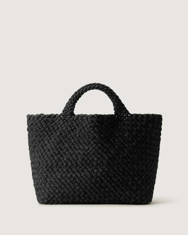 St. Barths Medium Tote Double Weave | Jet made by Naghedi