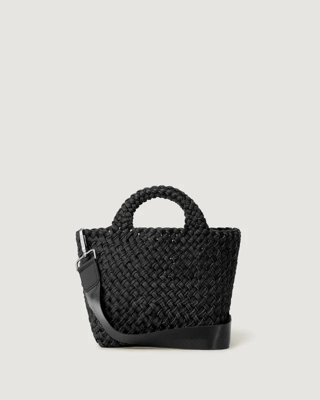 St. Barths Small Tote Double Weave | Jet made by Naghedi