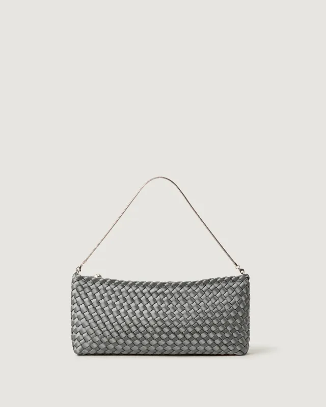 Gala Clutch Satin | Graphite made by Naghedi