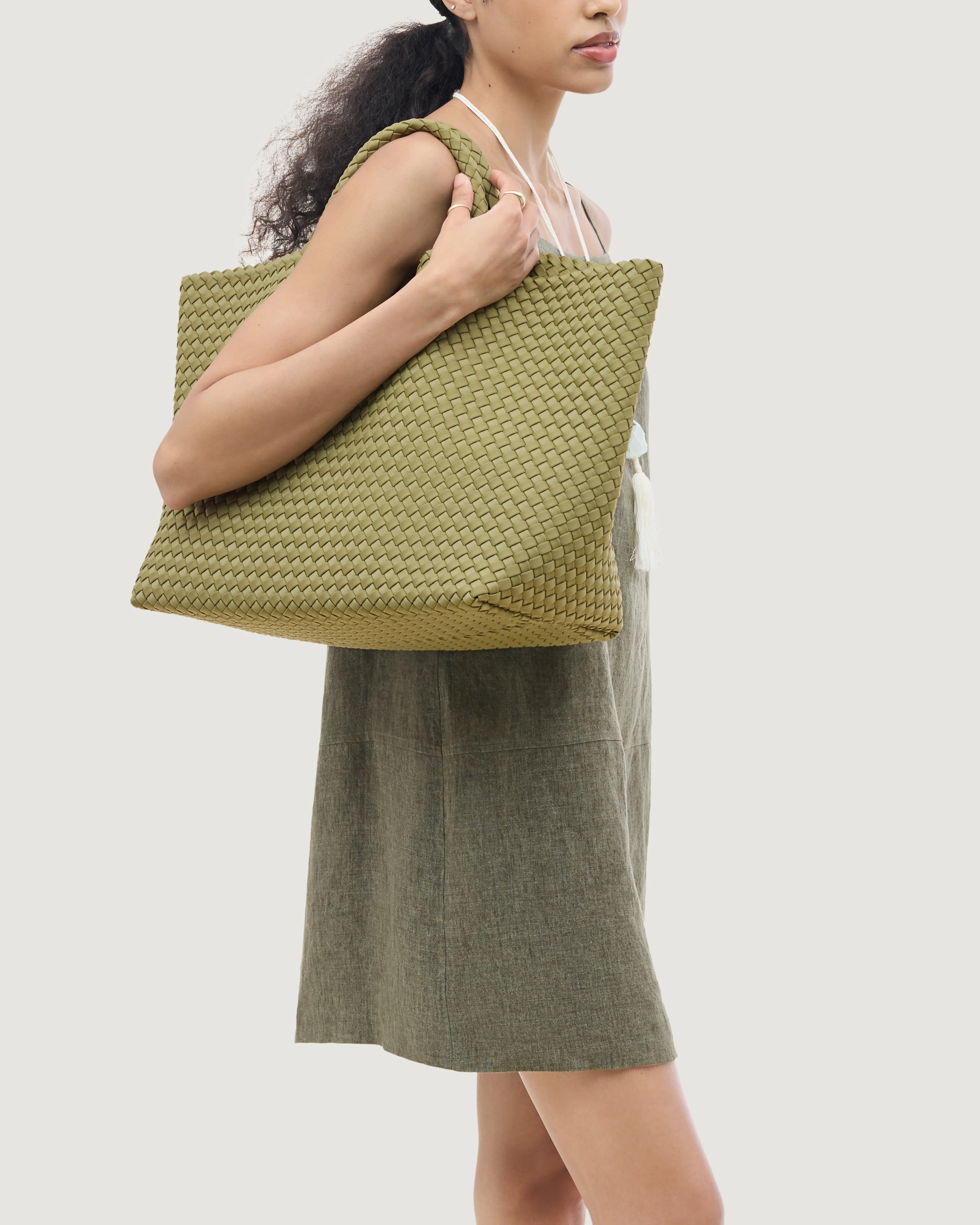 St. Barths Large Tote | Bottle Green sold by Naghedi product image thumbnail 5