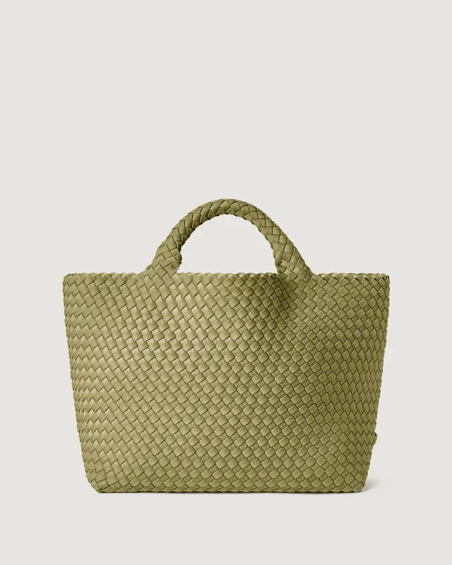 St. Barths Medium Tote | Bottle Green made by Naghedi
