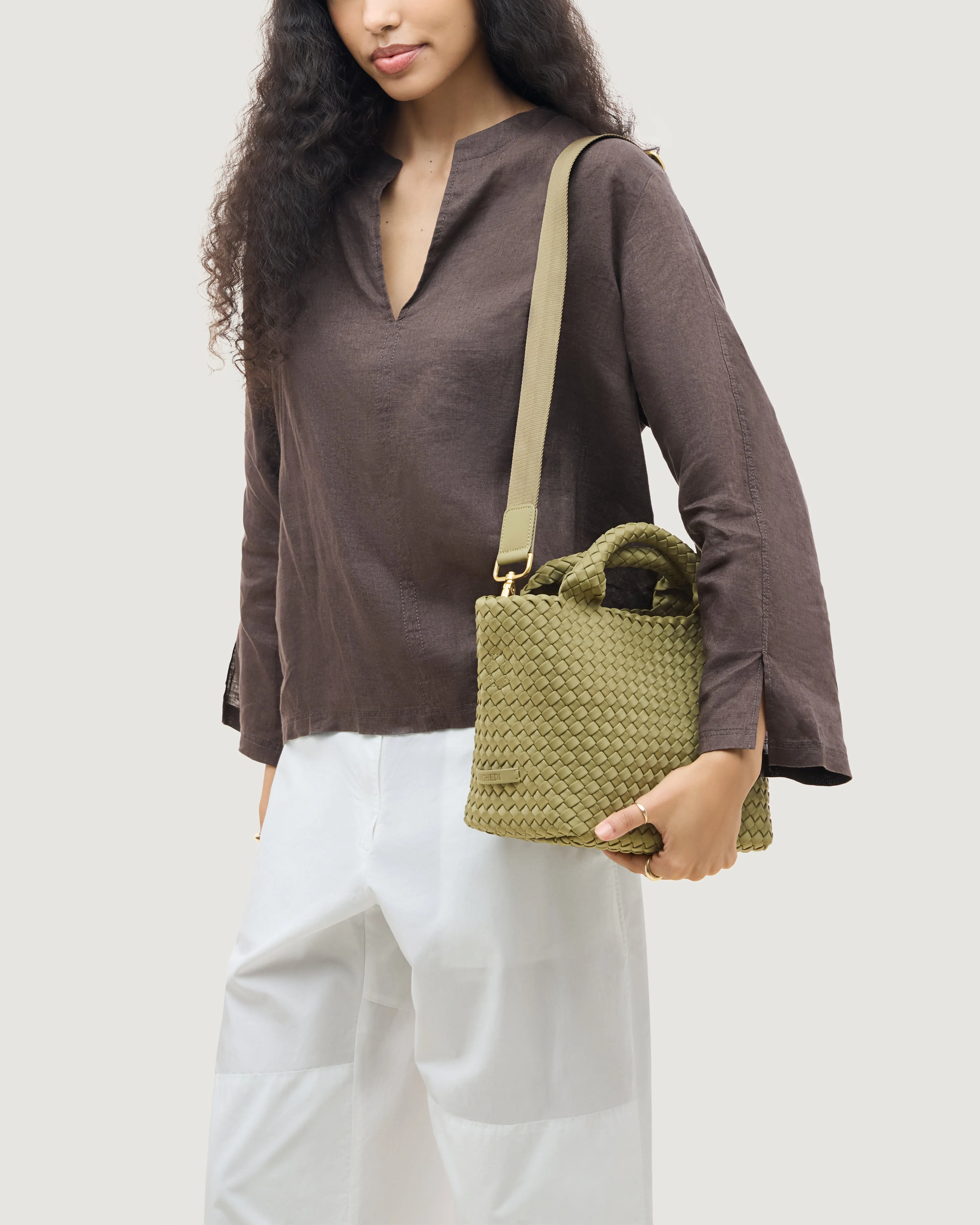 St. Barths Small Tote | Bottle Green sold by Naghedi product image thumbnail 5