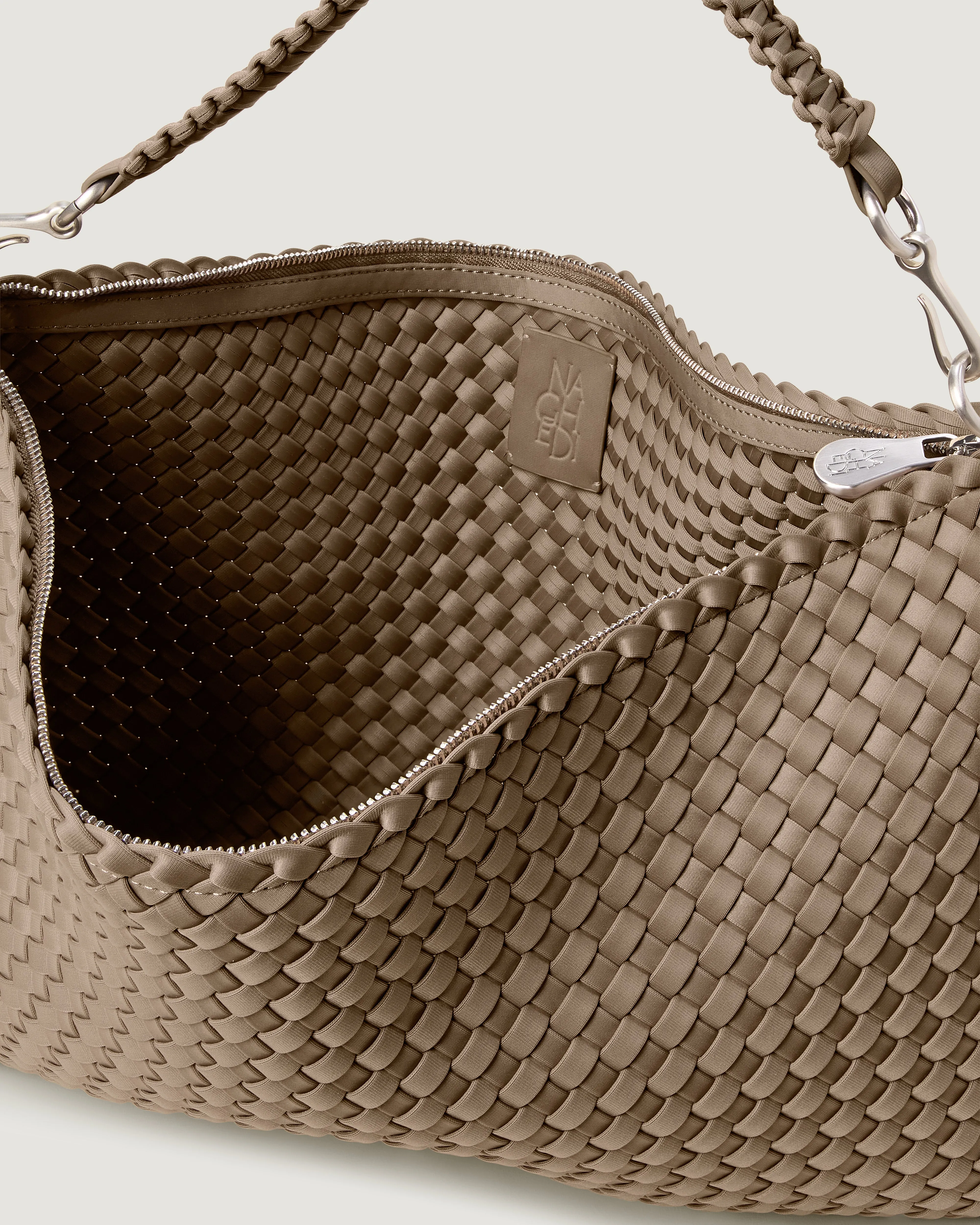 Porto Medium Half-Moon Bag | Cashmere sold by Naghedi product image thumbnail 2