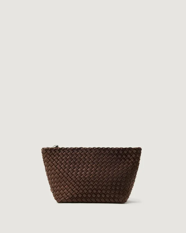 Portofino Medium Cosmetic Pouch | Chocolate made by Naghedi