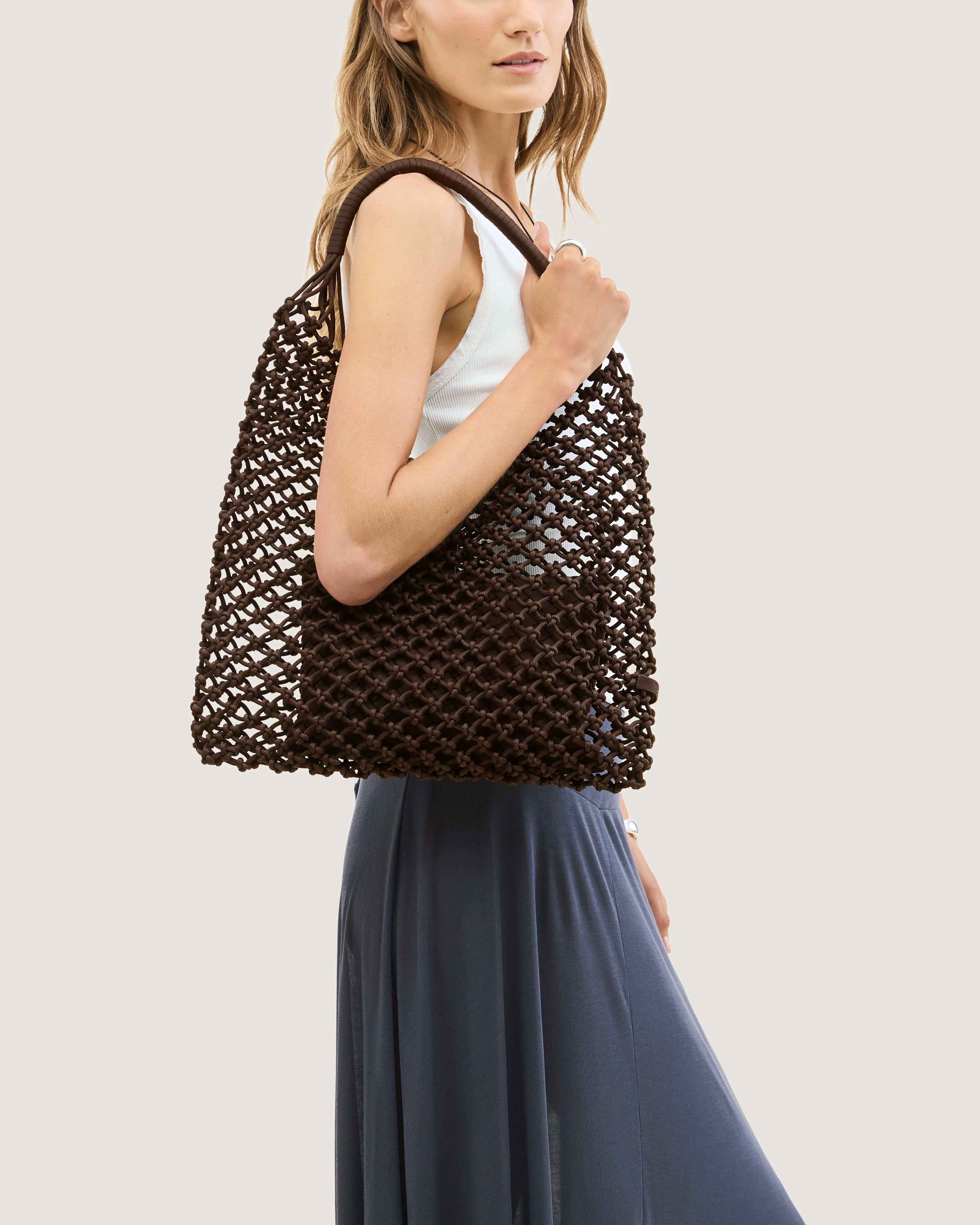 Isola Large Net Bag | Chocolate sold by Naghedi product image thumbnail 5