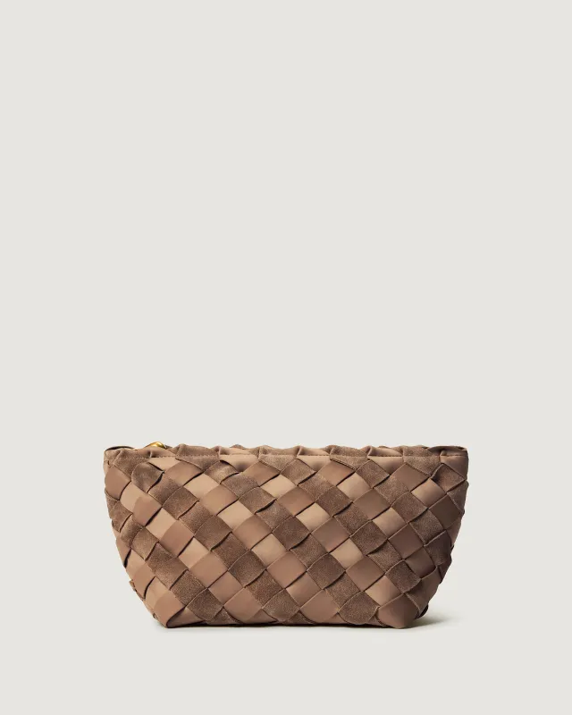 Gigi Large Clutch Striped Suede | Canyon made by Naghedi